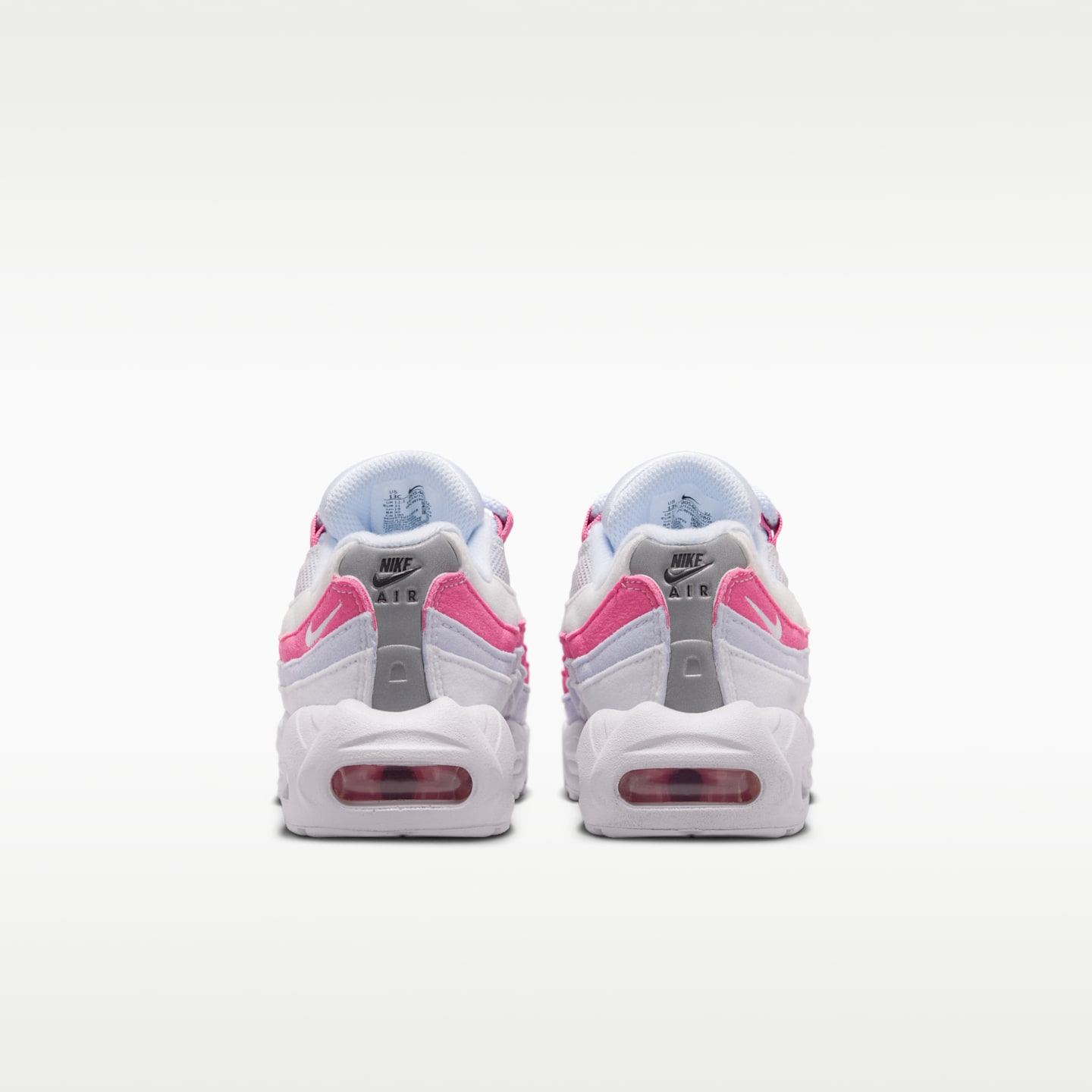 Детские кроссовки Nike Air Max '95, цвет: Серый / Пионовый — фото 6