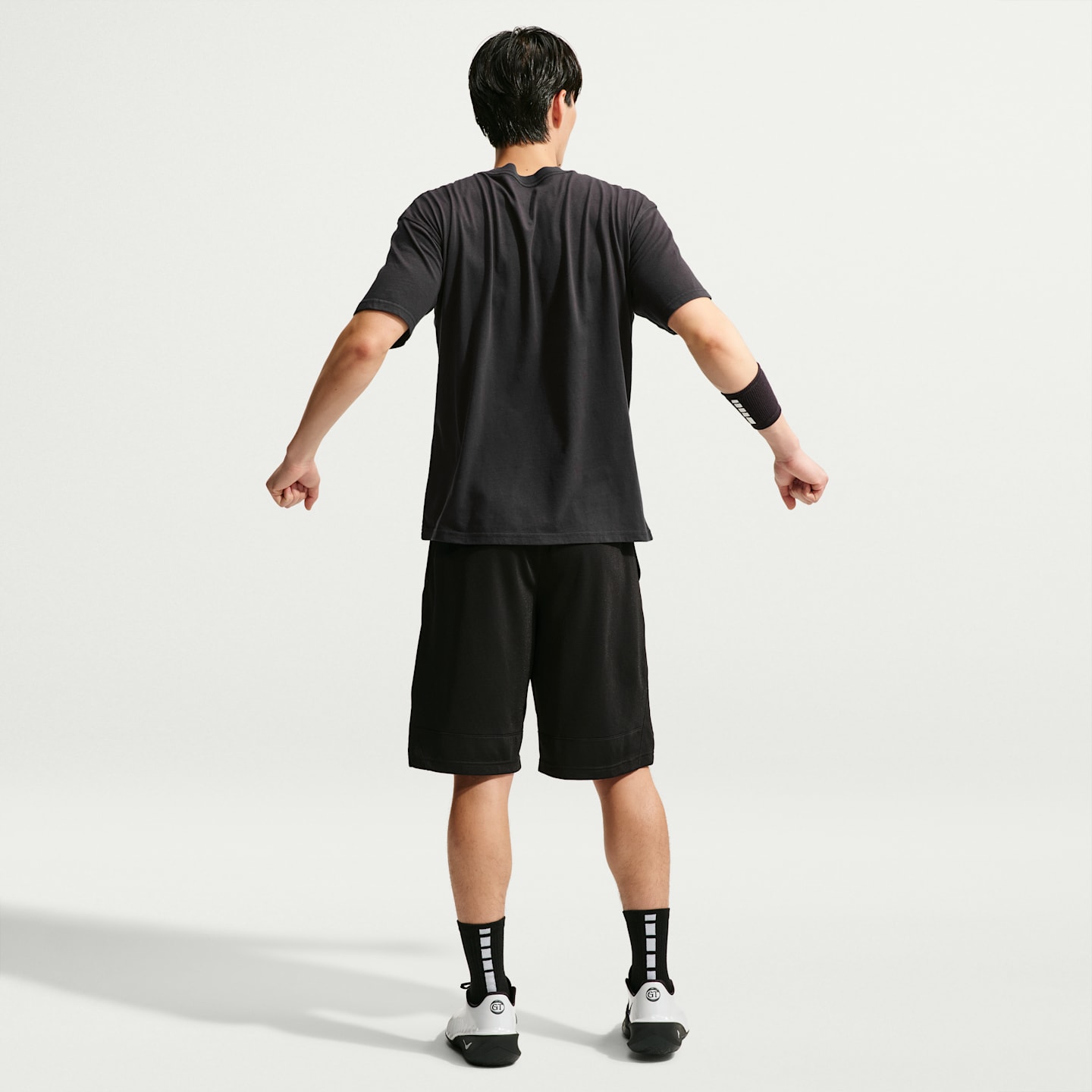 Мужская футболка Nike Peak Basketball, цвет: Чёрный — фото 5