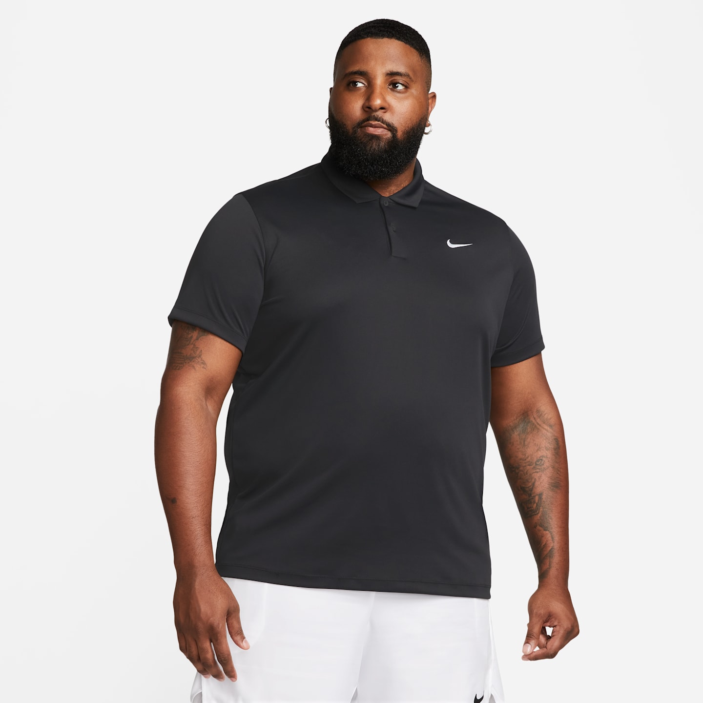 Мужское поло Nike NikeCourt Dri-FIT Tennis Polo, цвет: Чёрный / Белый — фото 6