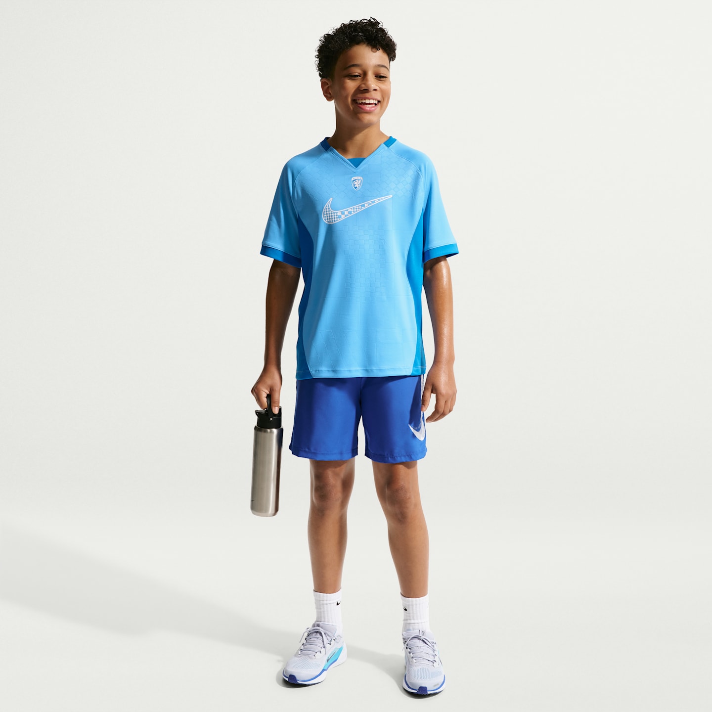 Детский топ для мальчиков Nike Multi Renew с коротким рукавом, цвет: Синий / Светлый синий — фото 4