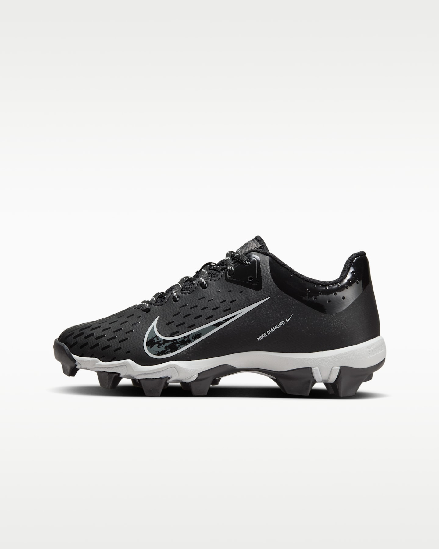 Детские бутсы Nike Hyperdiamond 4 Keystone Softball Cleats, цвет: Чёрный / Чистый платиновый — фото 10