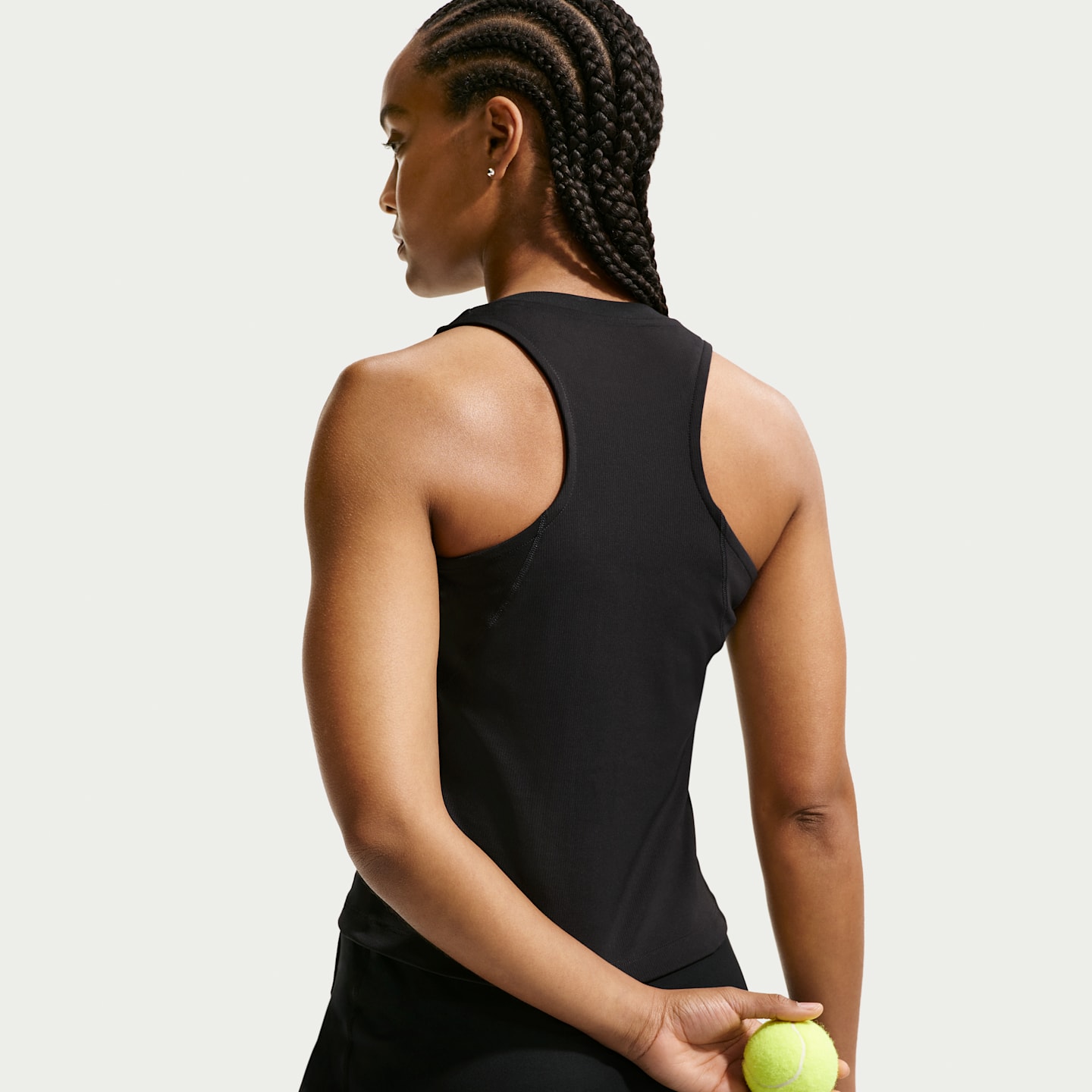 Женская теннисная майка NikeCourt Advantage Dri-FIT, цвет: Чёрный — фото 2