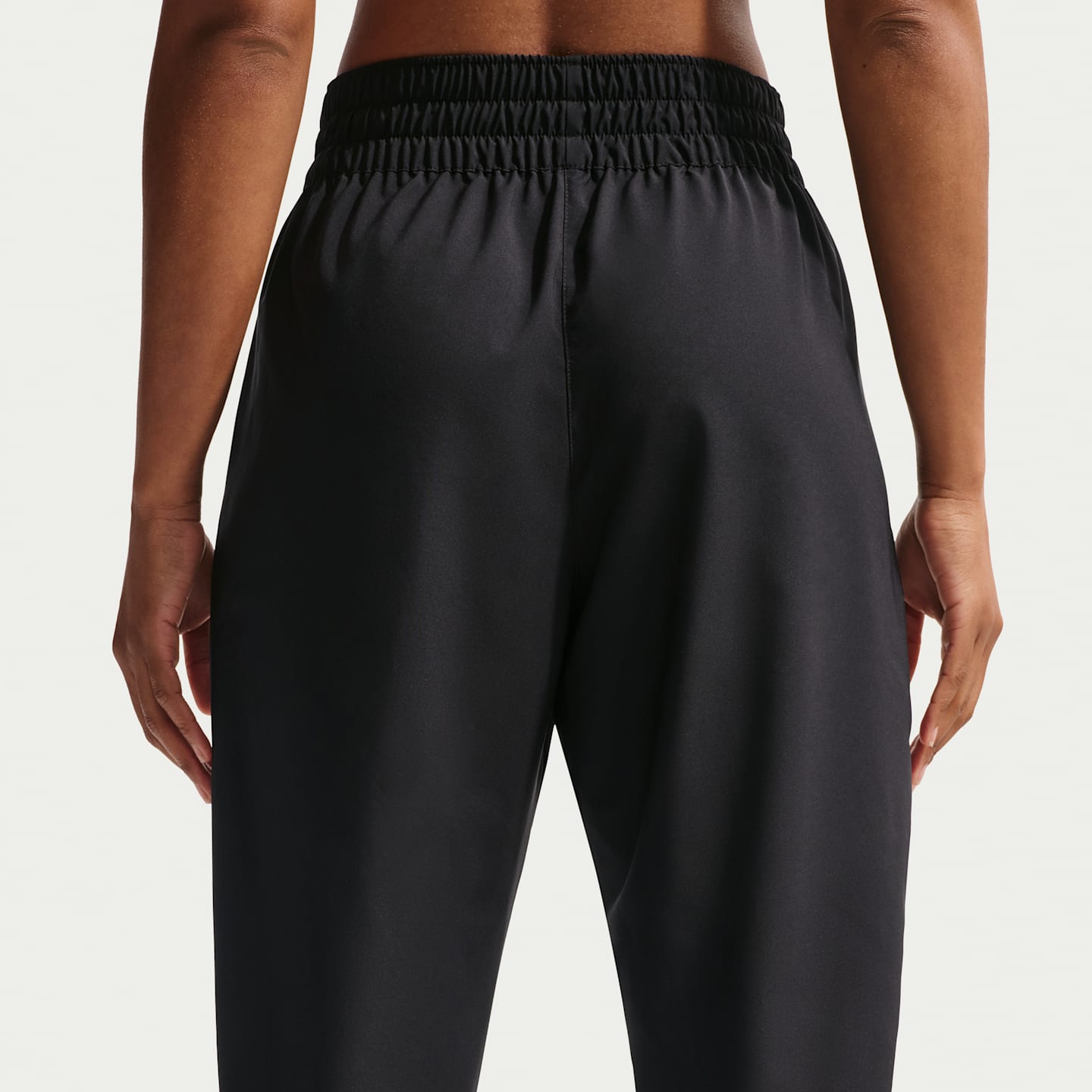 Женские джоггеры Nike One Dri-FIT High-Waisted 7/8, большие размеры, цвет: Чёрный / Белый — фото 3