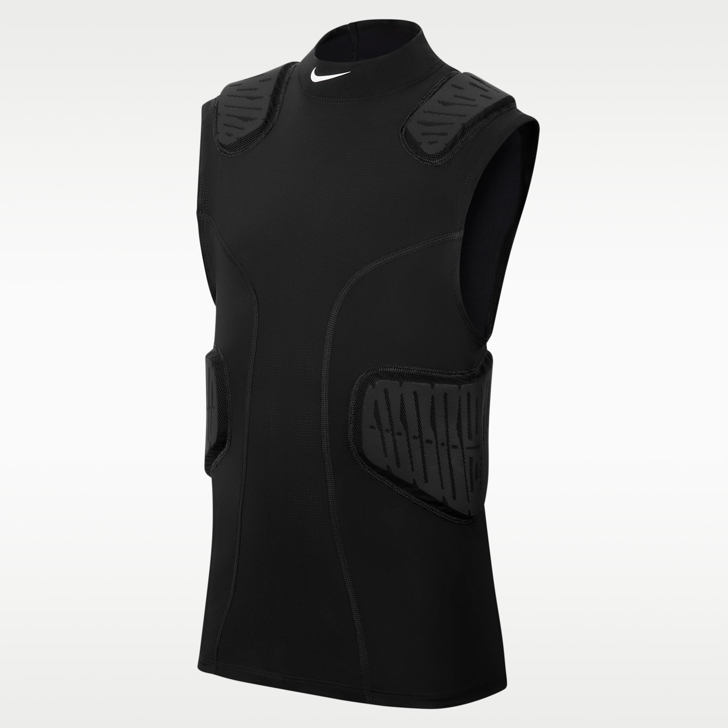 Детский топ Nike Pro HyperStrong 5-Pad Top 2.0, цвет: Чёрный / Белый — фото 1