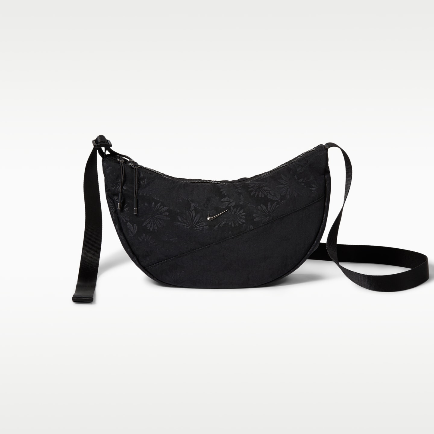 Женская сумка Nike Aura Floral Crescent Crossbody (4L), цвет: Чёрный / Графитовый — фото 2