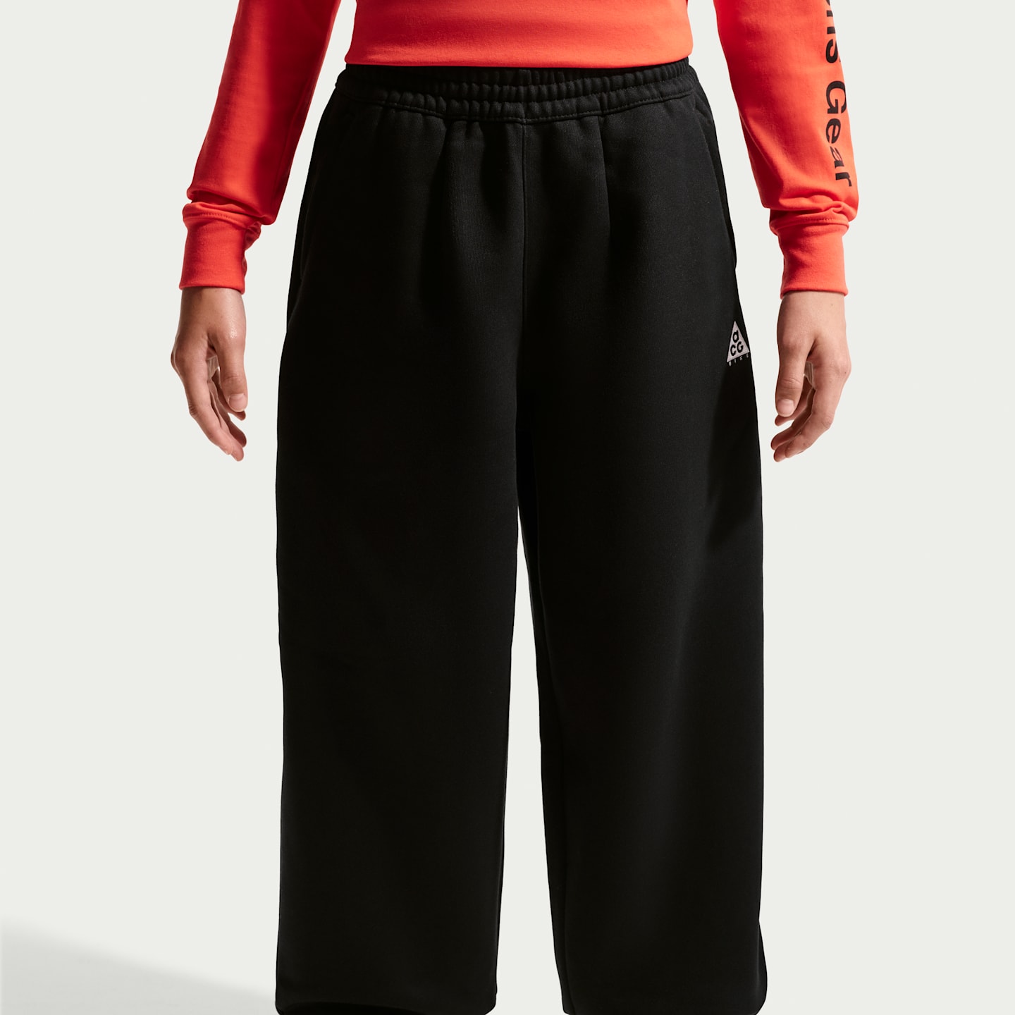 Детские флисовые брюки свободного кроя Nike ACG, цвет: Чёрный — фото 3
