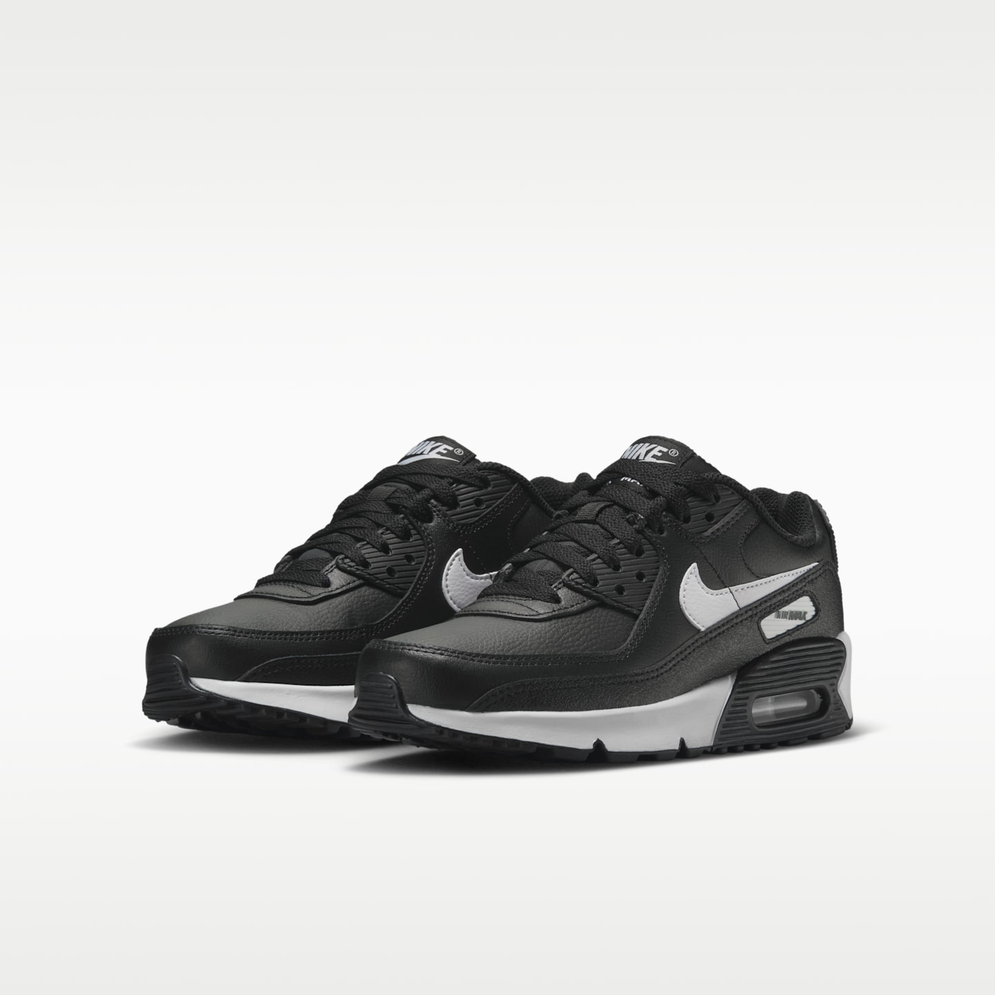 Детские кроссовки Nike Air Max 90 Little Kids' Shoes, цвет: Чёрный / Белый, вариант 1 — фото 5