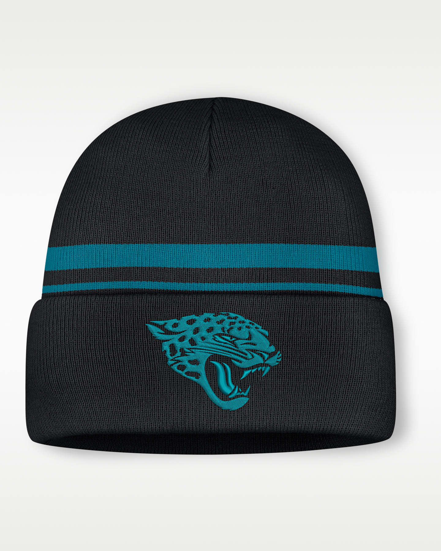 Мужская шапка бини Nike Jacksonville Jaguars Primetime Utility NFL с отворотом, цвет: Чёрный — фото 3