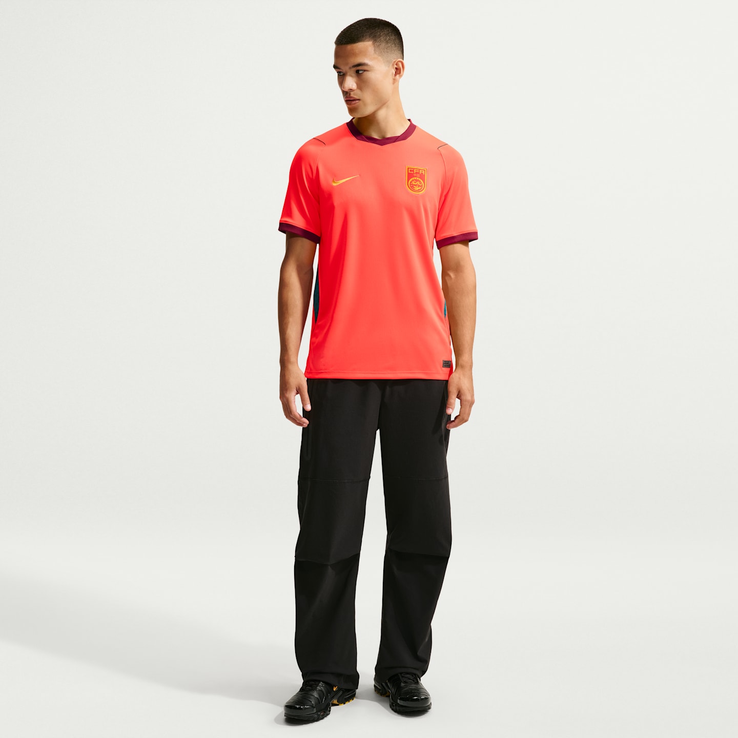 Мужской топ Nike China 2026 Stadium Away Dri-FIT Soccer Replica Jersey, цвет: Яркий малиновый / Красный — фото 4