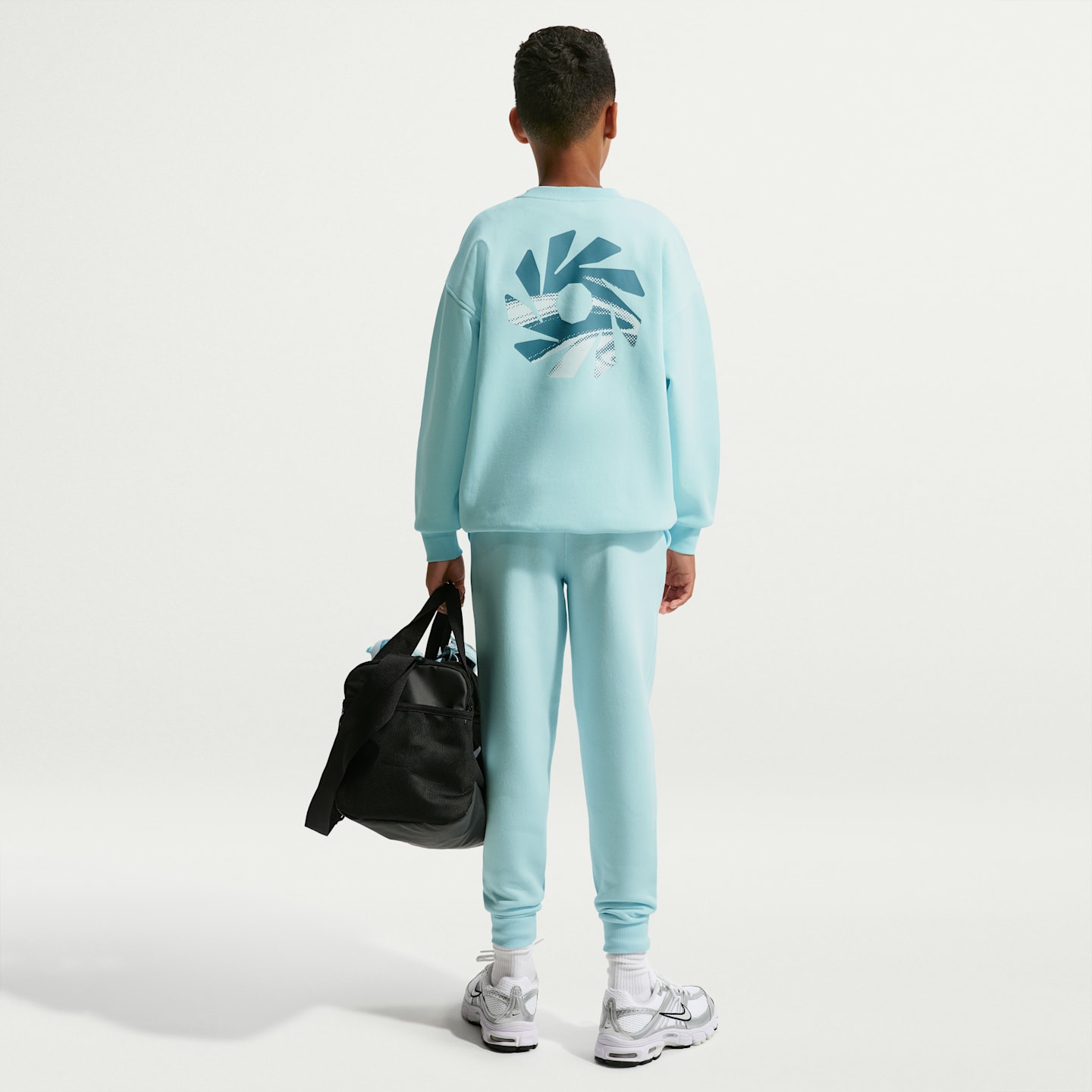 Детский футбольный свитшот оверсайз Nike Erling Haaland Club Fleece, цвет: Синий — фото 5