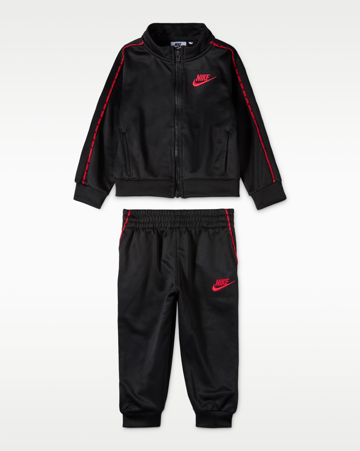 Детский комплект Nike Dri-FIT Lifestyle Propus на молнии из 2 предметов с окантовкой, цвет: Чёрный — фото 4