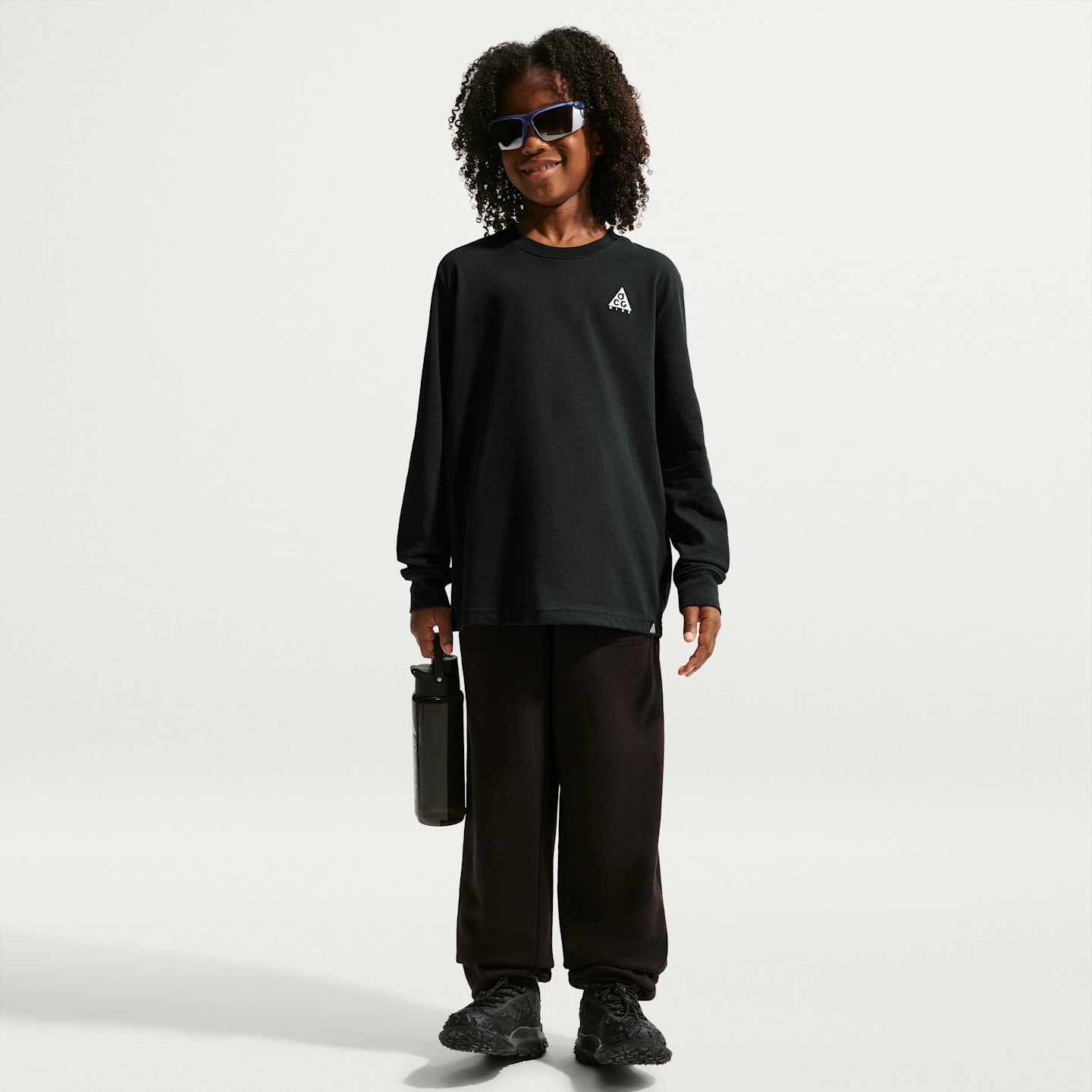 Детская футболка Nike ACG Long-Sleeve Jersey T-Shirt, цвет: Чёрный — фото 4
