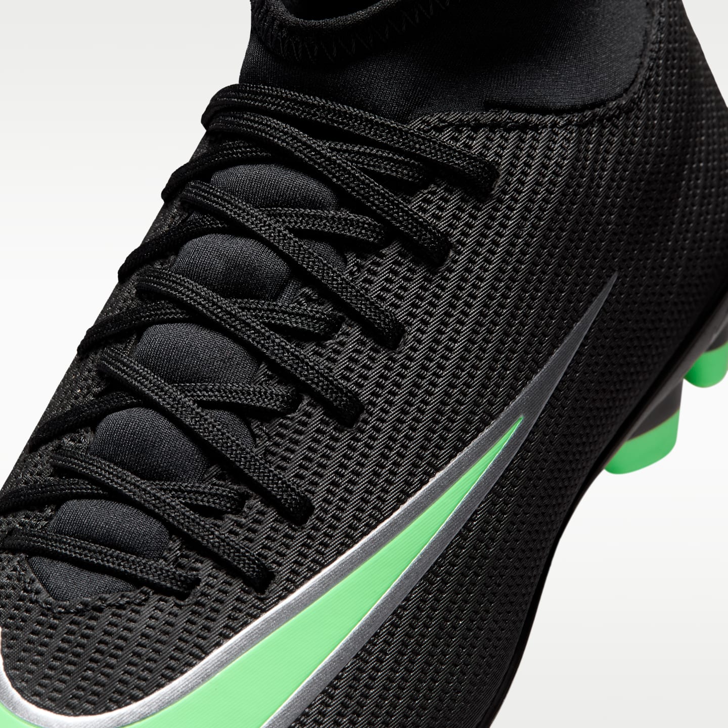 Детские кроссовки Nike Jr. Mercurial Superfly 11 Club Turf High-Top Soccer, цвет: Чёрный / Зелёный — фото 8
