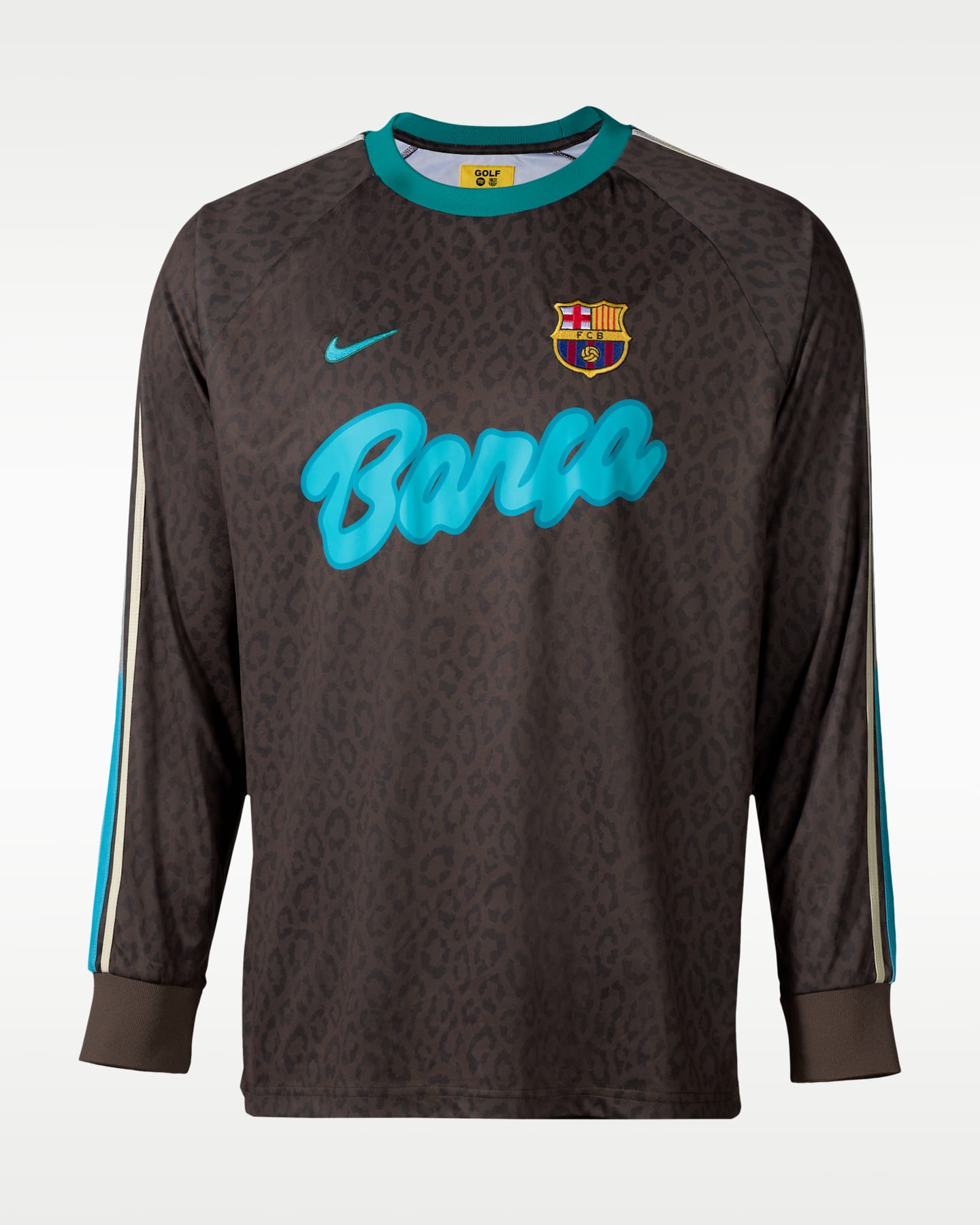 Мужской топ Nike FC Barcelona x Golf Wang Dri-FIT Soccer Long-Sleeve, цвет: Коричневый — фото 4