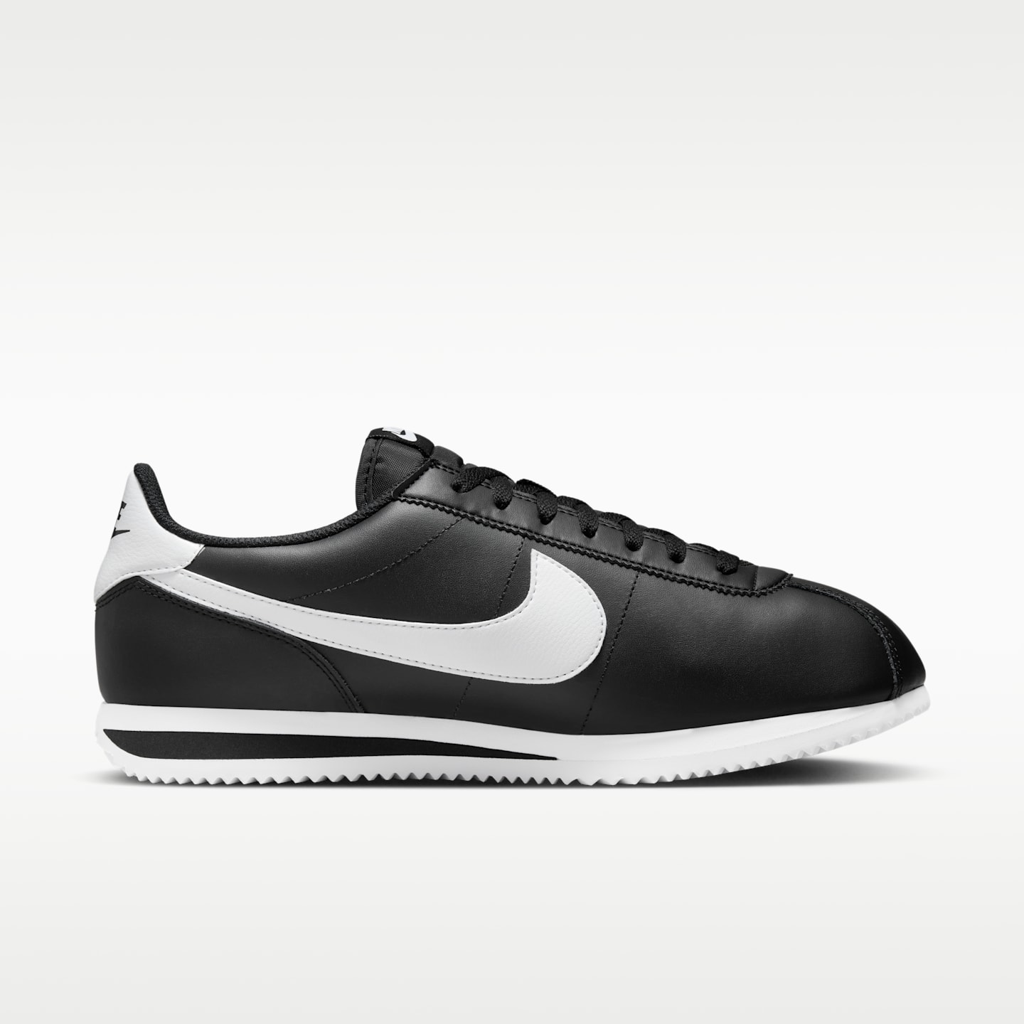 Мужские кроссовки Nike Cortez Leather, цвет: Чёрный / Белый — фото 3