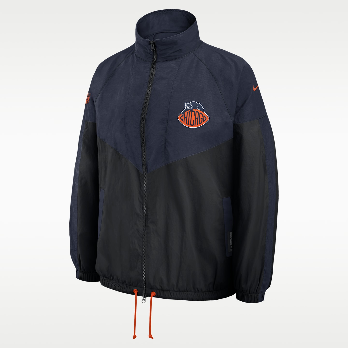Женская куртка Nike Chicago Bears Rivalries Collection NFL Oversized Full-Zip, цвет: Морской — фото 1