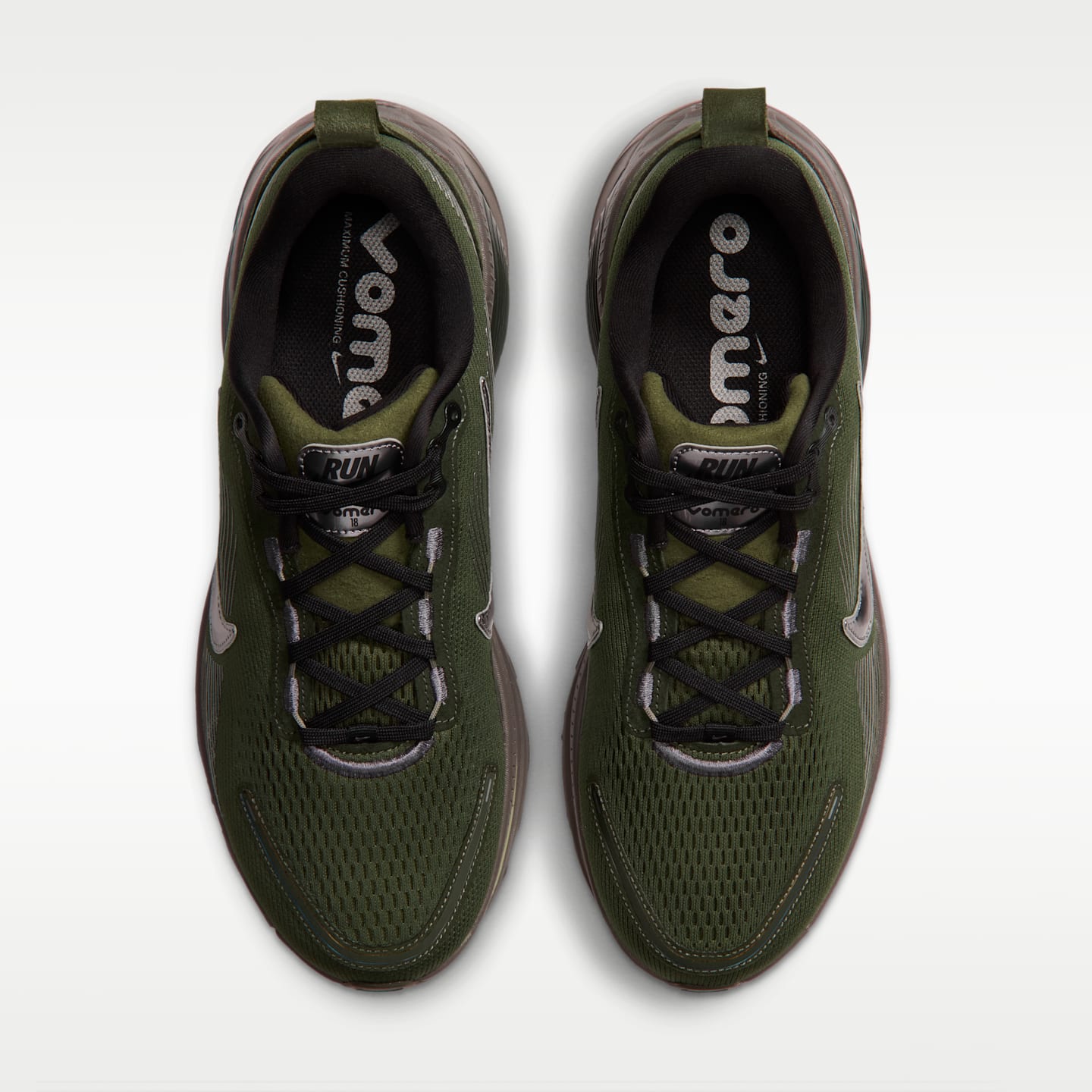 Мужские кроссовки Nike Vomero 18 Road Running, цвет: Хаки / Чёрный — фото 4