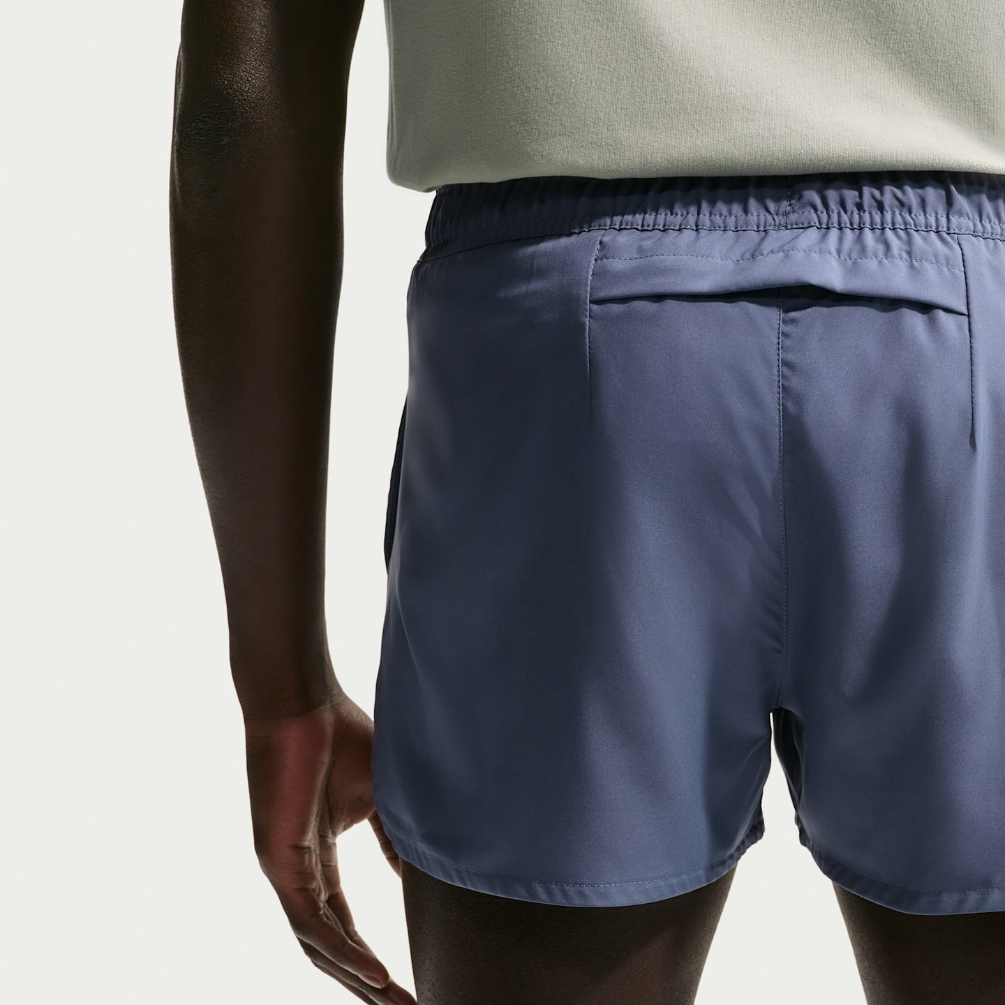 Мужские беговые шорты Nike Dri-FIT 3" со встроенными брифами, цвет: Синий / Средний пепельный — фото 6
