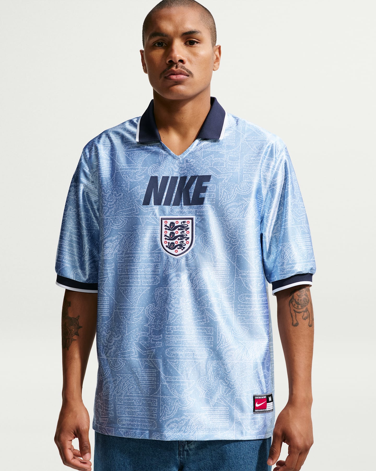 Мужская футбольная футболка Nike England Energy Dri-FIT, цвет: Синий / Белый — фото 6