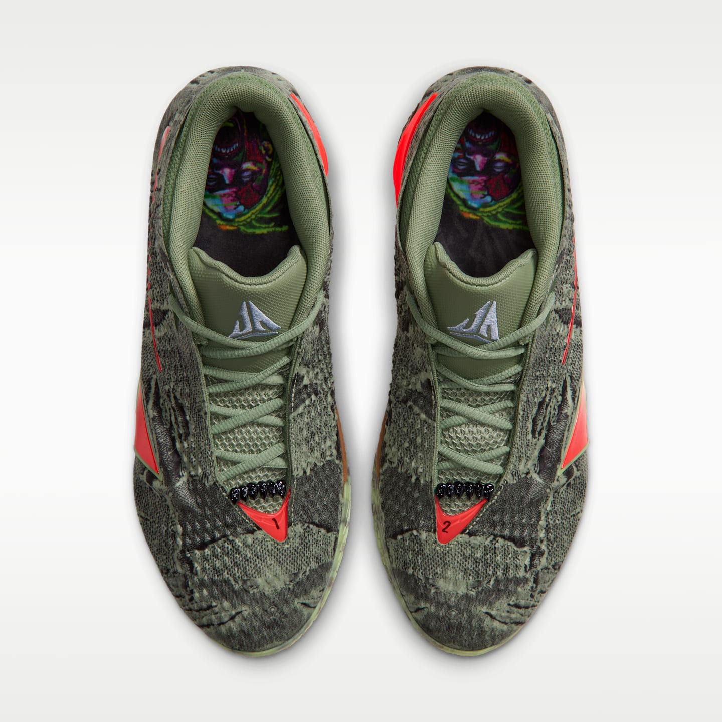 Мужские кроссовки Nike Ja 4 "Zombie" Basketball, цвет: Зелёный / Светлый лимонный — фото 4