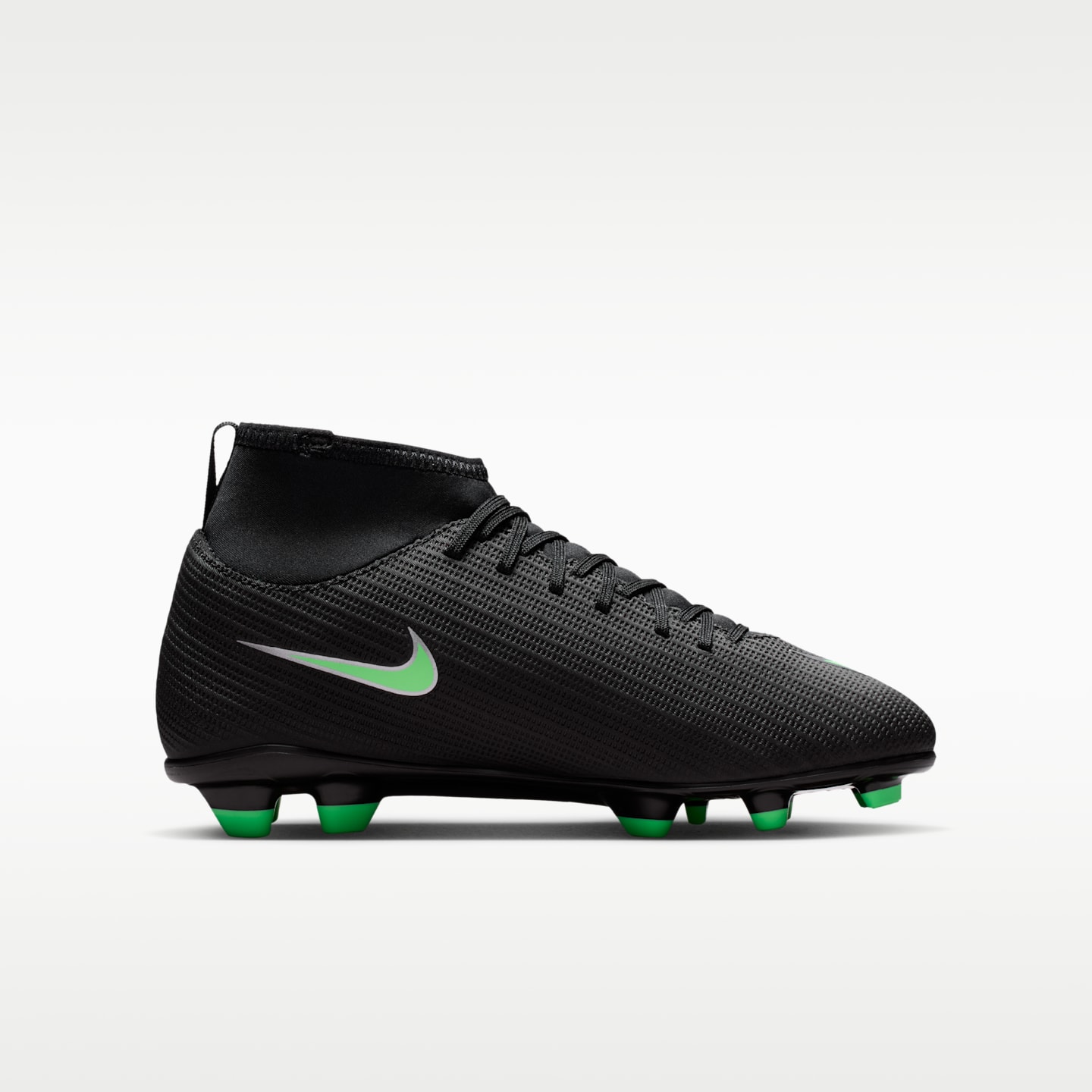 Детские кроссовки Nike Jr. Mercurial Superfly 11 Club Turf High-Top Soccer, цвет: Чёрный / Зелёный — фото 3