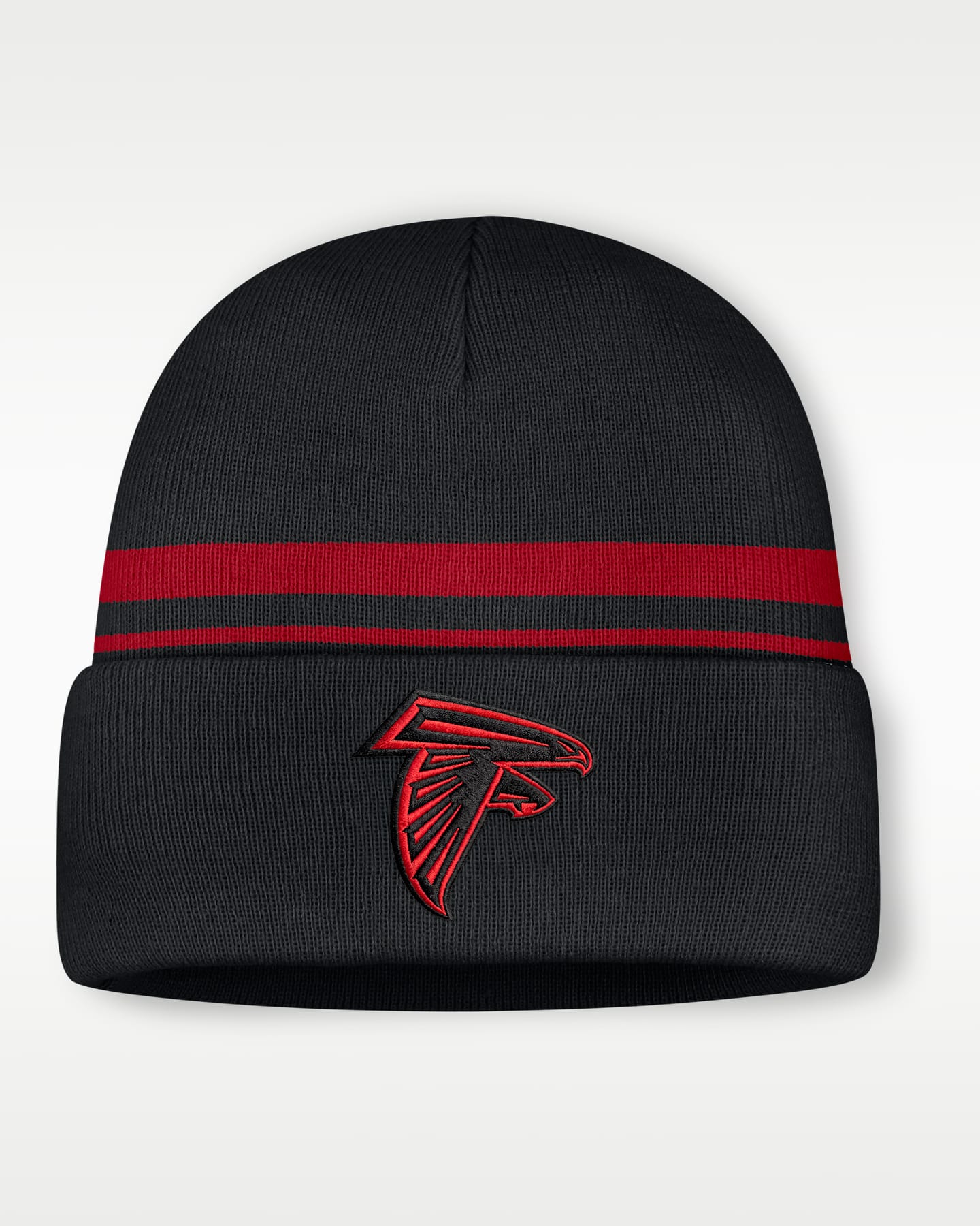 Мужская шапка-бини с отворотом Nike Atlanta Falcons Primetime Utility NFL, цвет: Чёрный — фото 2