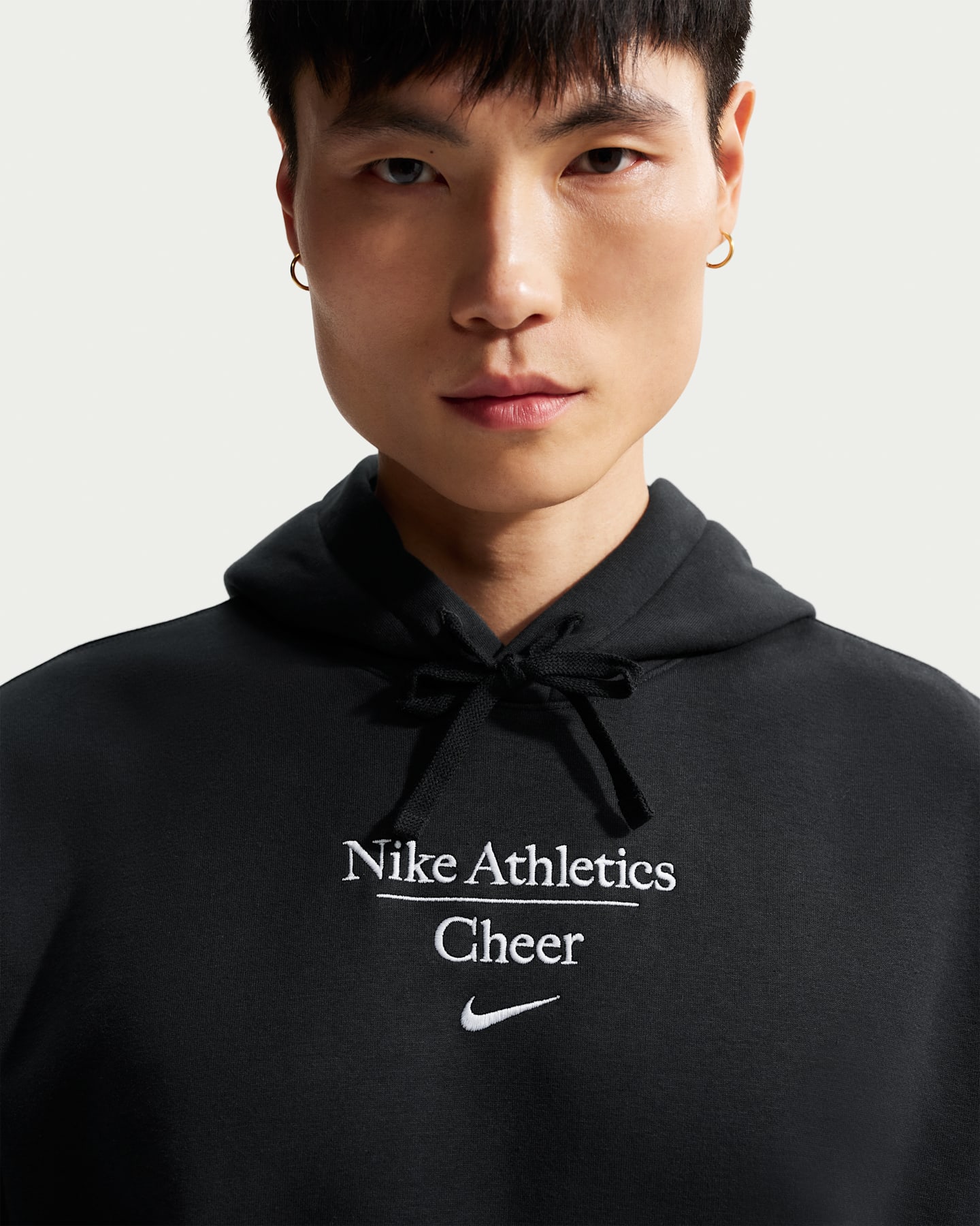 Мужское худи-пуловер Nike Cheer, цвет: Чёрный — фото 6