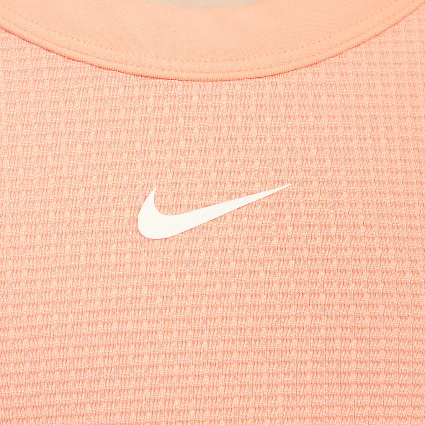 Детская майка для девочек Nike с высоким воротом, цвет: Абрикосовый / Белый — фото 4