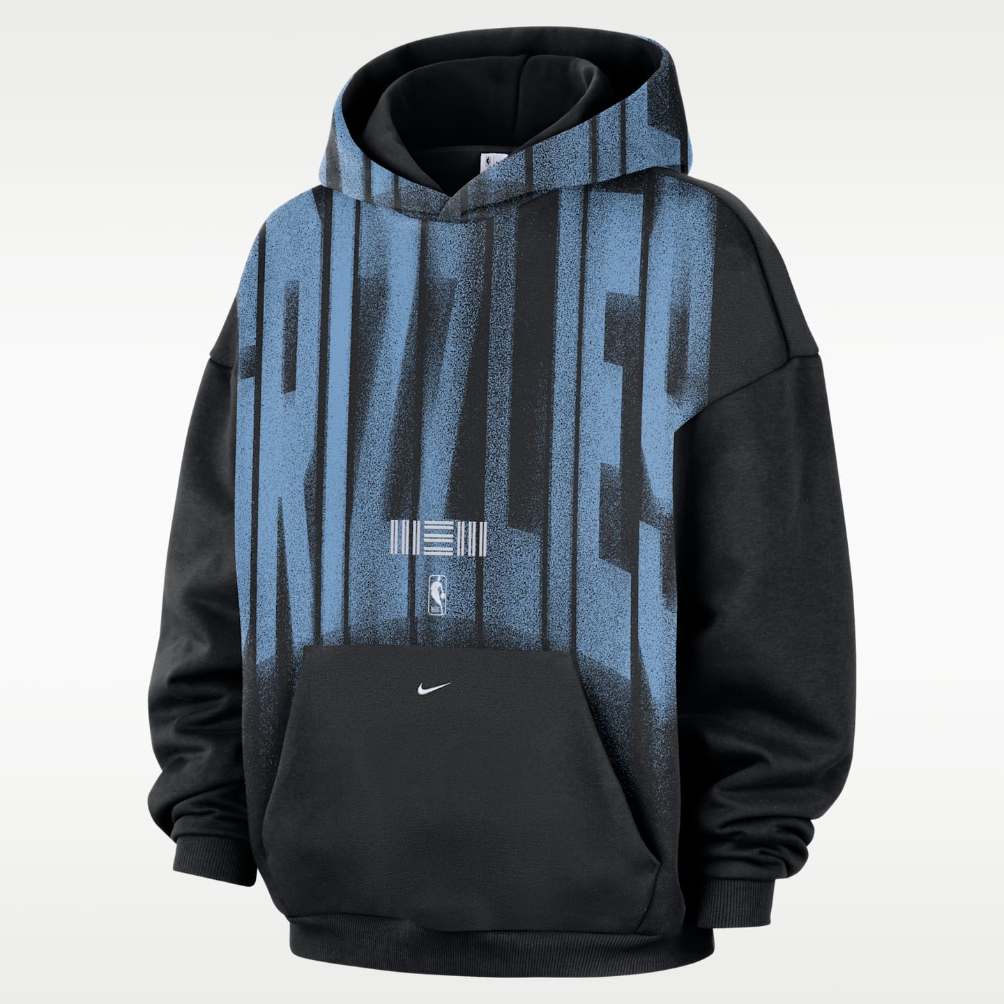 Мужское худи Nike Memphis Grizzlies Standard Issue Therma-FIT Fleece Basketball, цвет: Чёрный / Белый — фото 1
