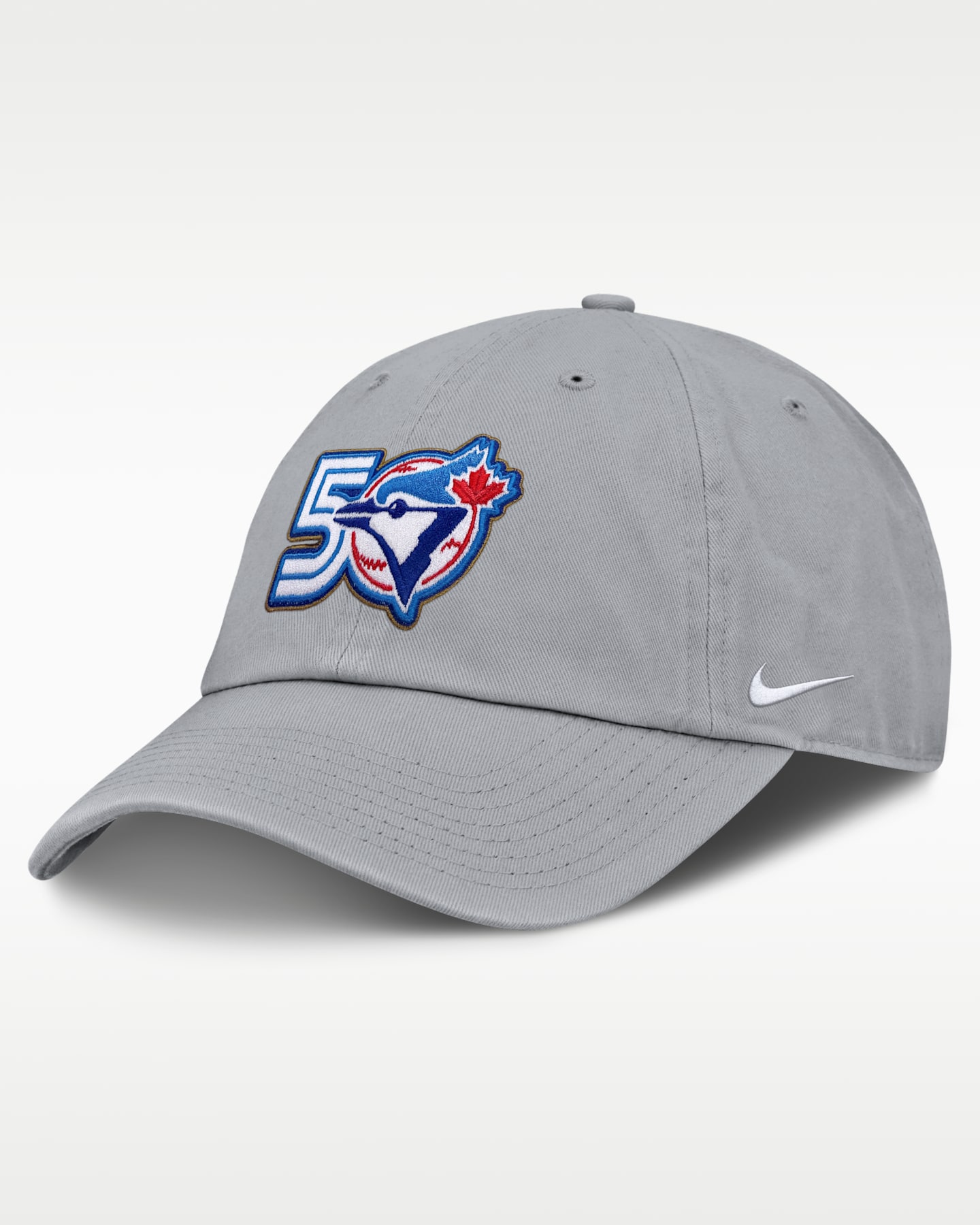 Мужская кепка Nike Toronto Blue Jays 50th Season Club MLB Adjustable Hat, цвет: Серый — фото 3