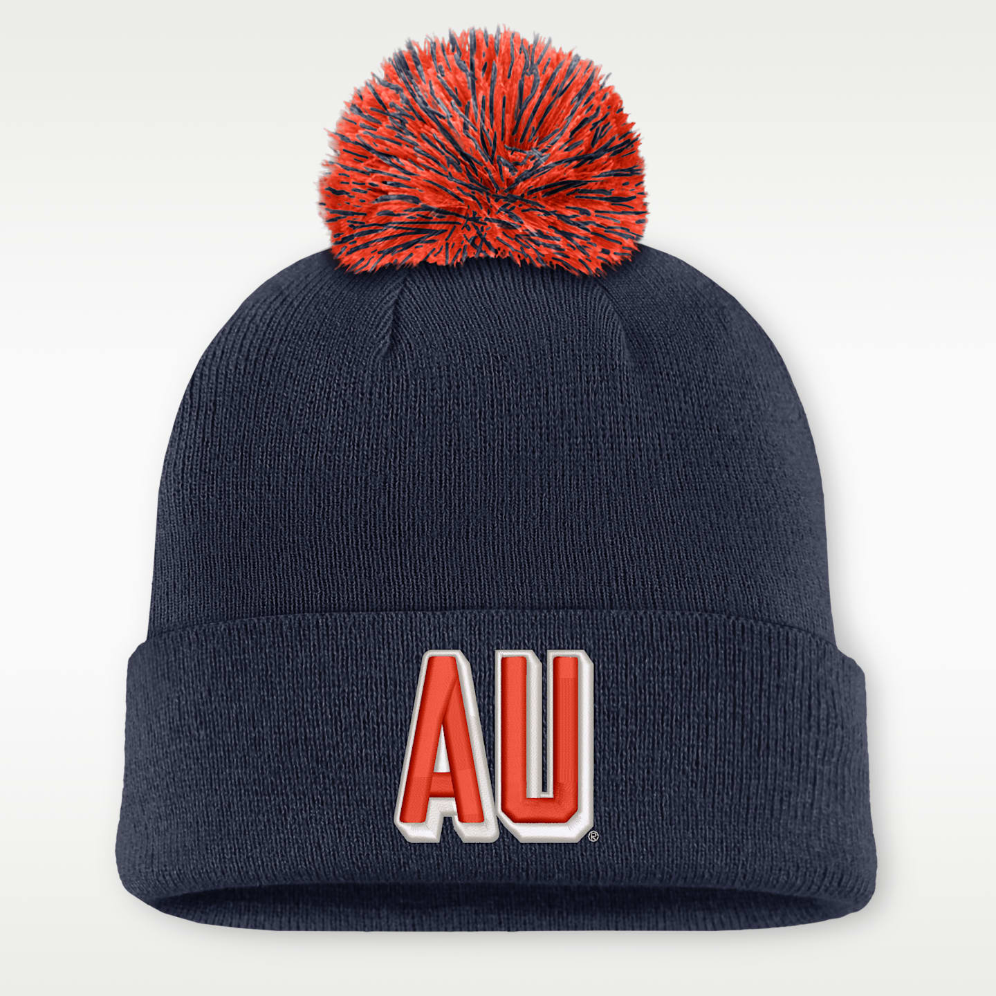 Мужская шапка-бини с отворотом Nike Auburn Peak College, цвет: Тёмно-синий — фото 1
