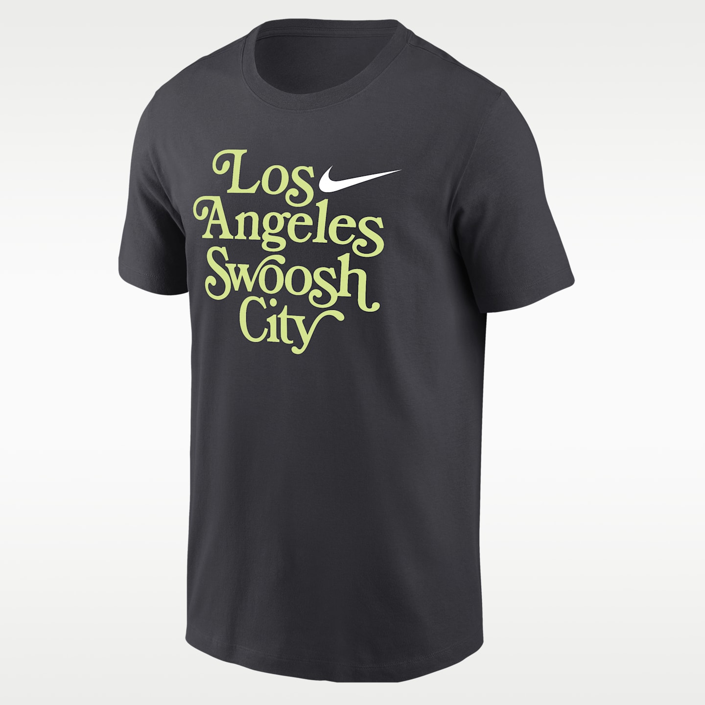 Мужская футболка Nike Swoosh Cities Los Angeles с коротким рукавом, цвет: Антрацитовый — фото 1