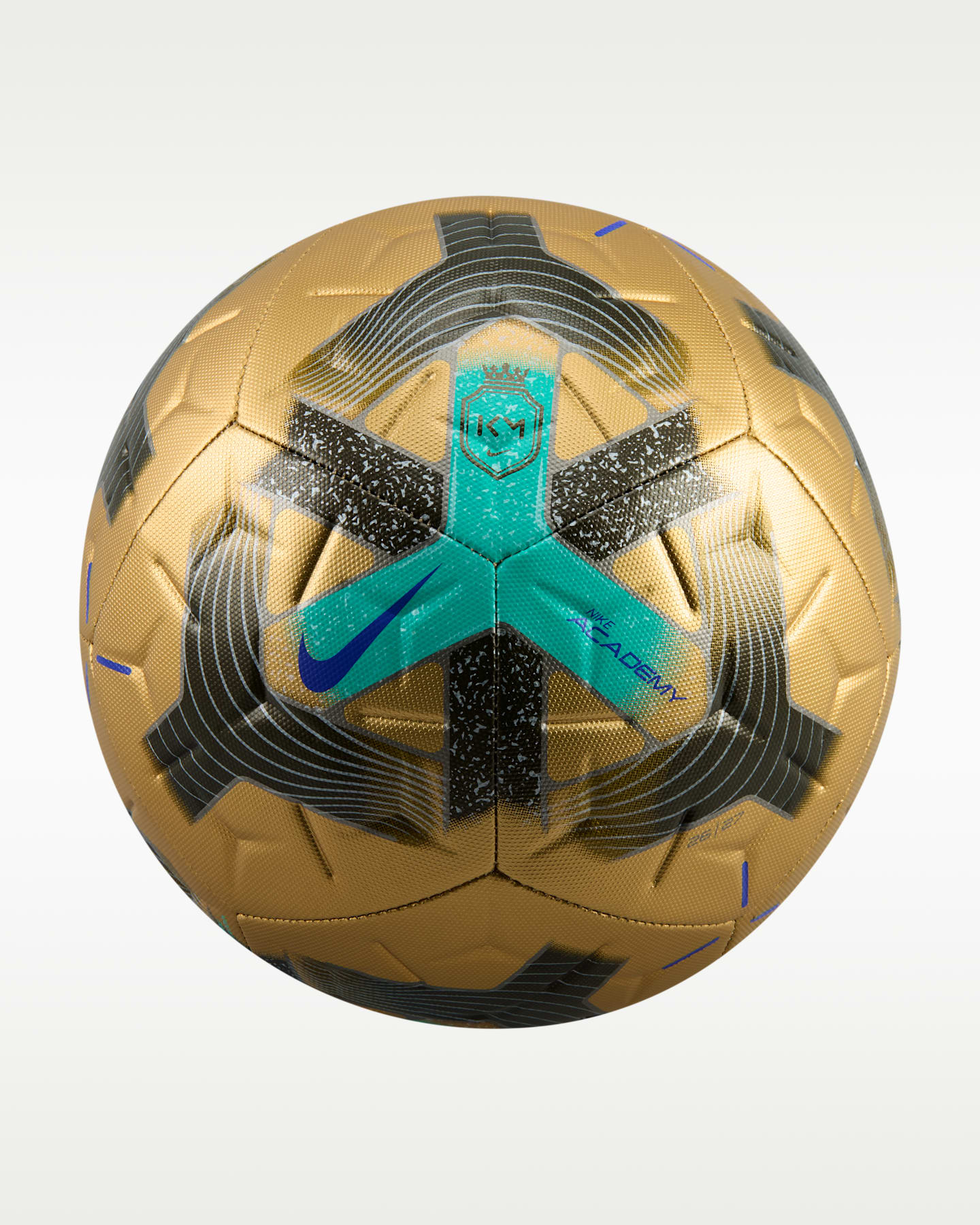 Мяч Nike Academy "Kylian Mbappé" Soccer Ball, цвет: Золотой / Прозрачный нефритовый — фото 3