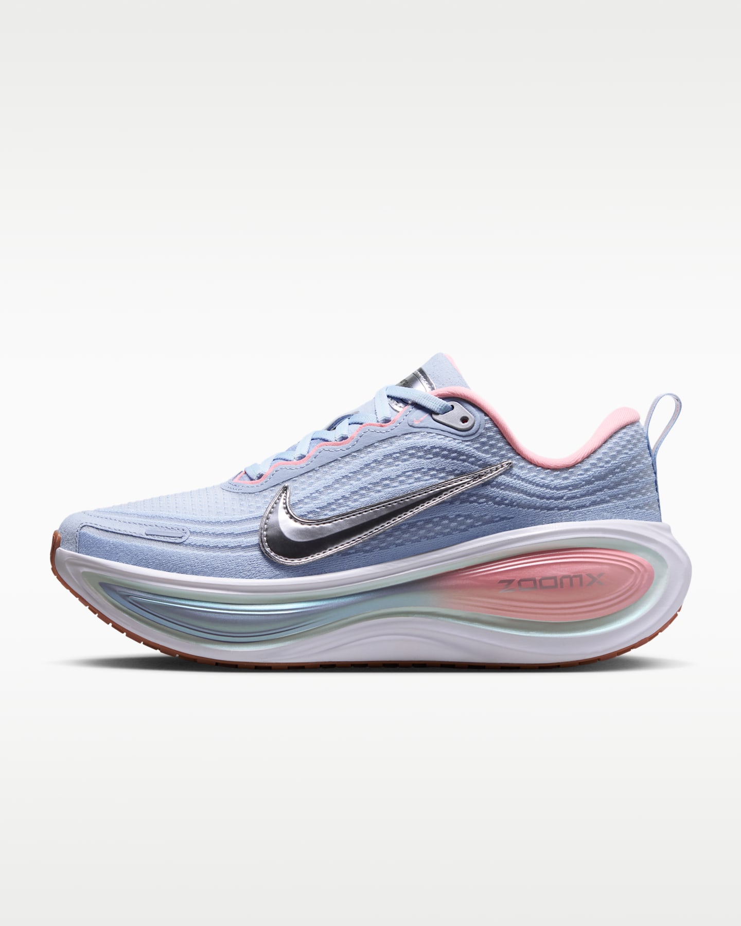Женские кроссовки Nike Vomero Plus Road Running, цвет: Синий / Выбеленный коралловый — фото 9