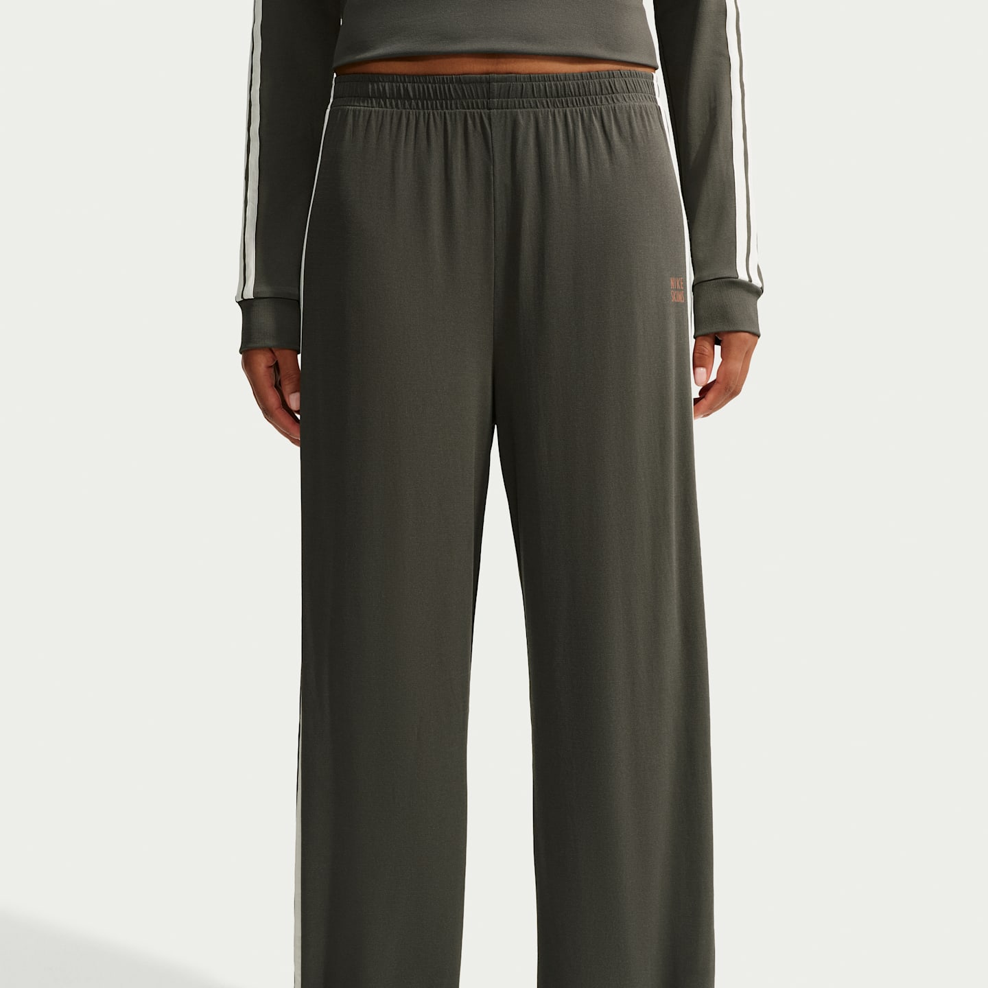Женские брюки NikeSKIMS Stretch Knit Oversized Wide-Leg, цвет: Экрю — фото 2