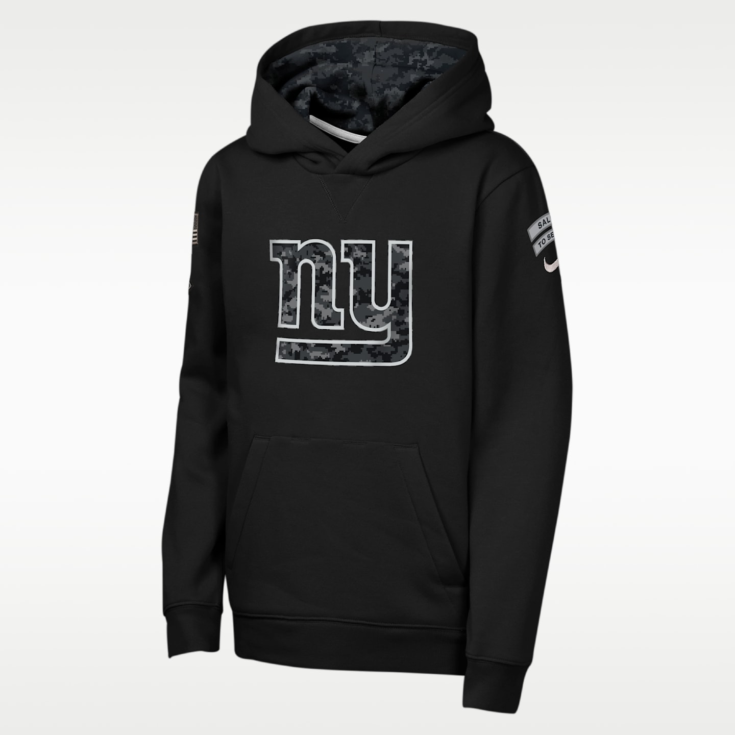 Детское худи Nike New York Giants Salute to Service Sideline Club NFL Pullover, цвет: Чёрный