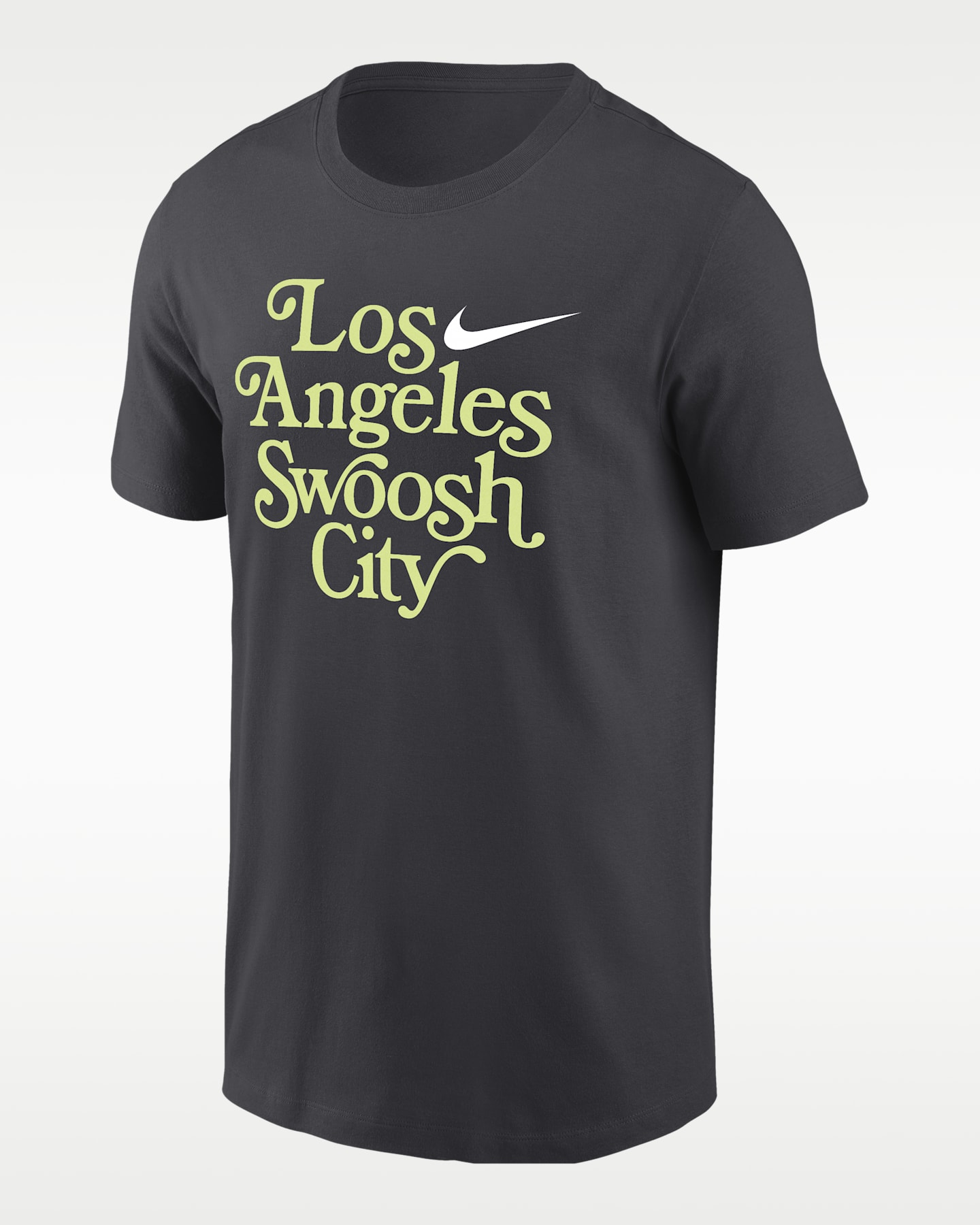 Мужская футболка Nike Swoosh Cities Los Angeles с коротким рукавом, цвет: Антрацитовый — фото 2