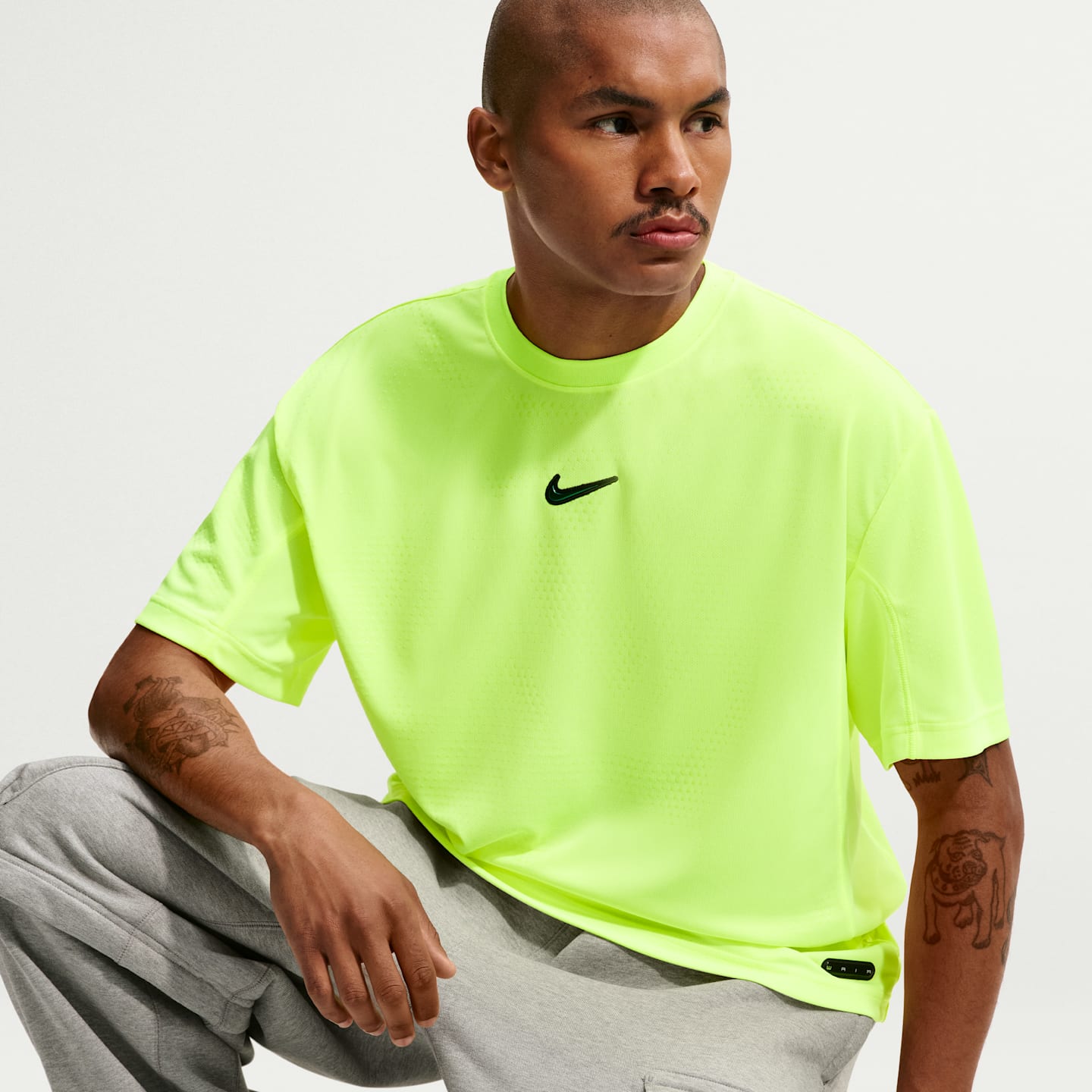 Джерси Nike SB Ishod с коротким рукавом, цвет: Кислотно-жёлтый — фото 3