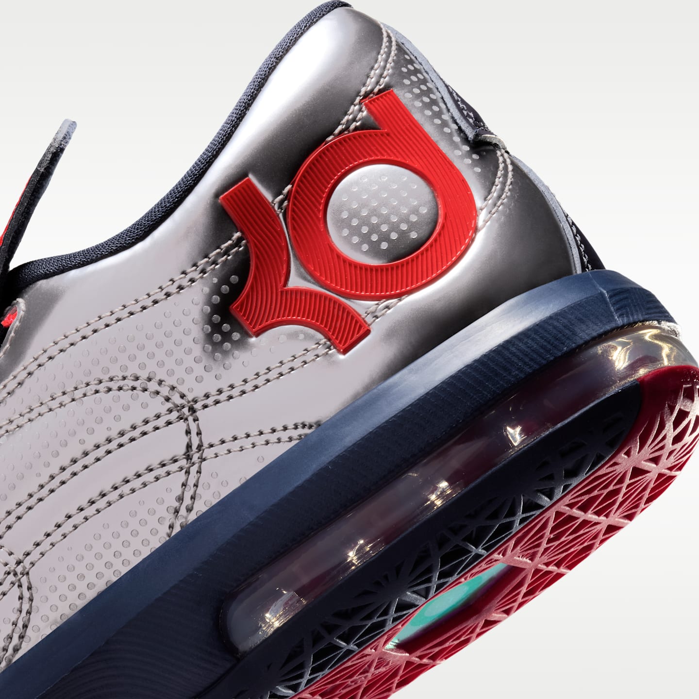 Мужские кроссовки Nike KD 6 x Paris Saint-Germain, цвет: Серебряный / Красный — фото 8