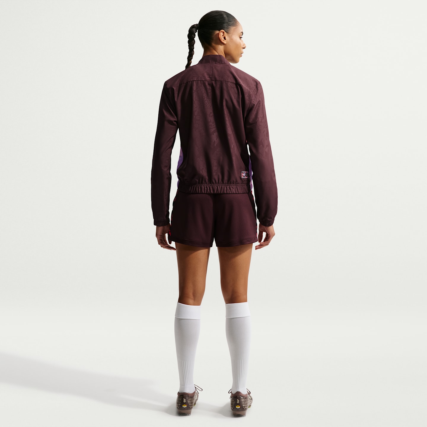 Женские футбольные трикотажные шорты Nike United Academy Dri-FIT, цвет: Бордовый / Разноцветный — фото 5