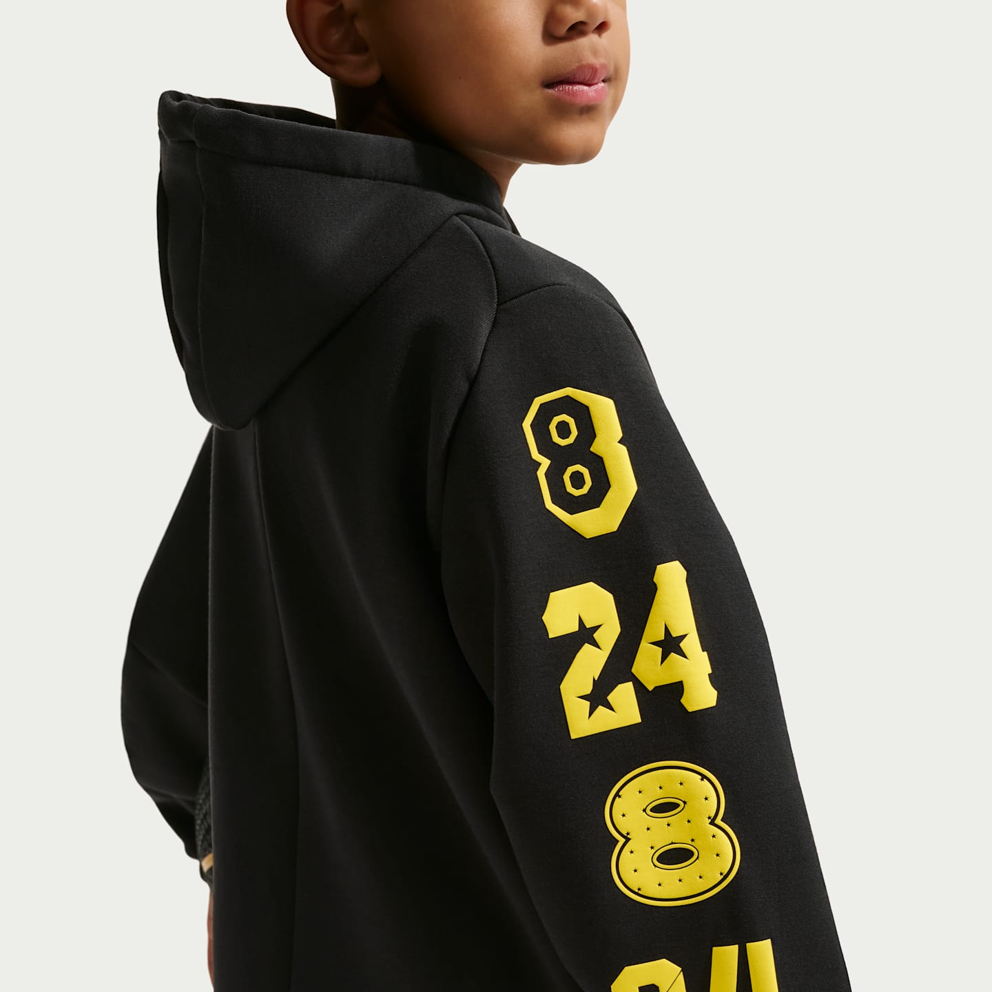 Детское флисовое баскетбольное худи Nike Kobe All-Star Weekend, цвет: Чёрный / Жёлтый — фото 5