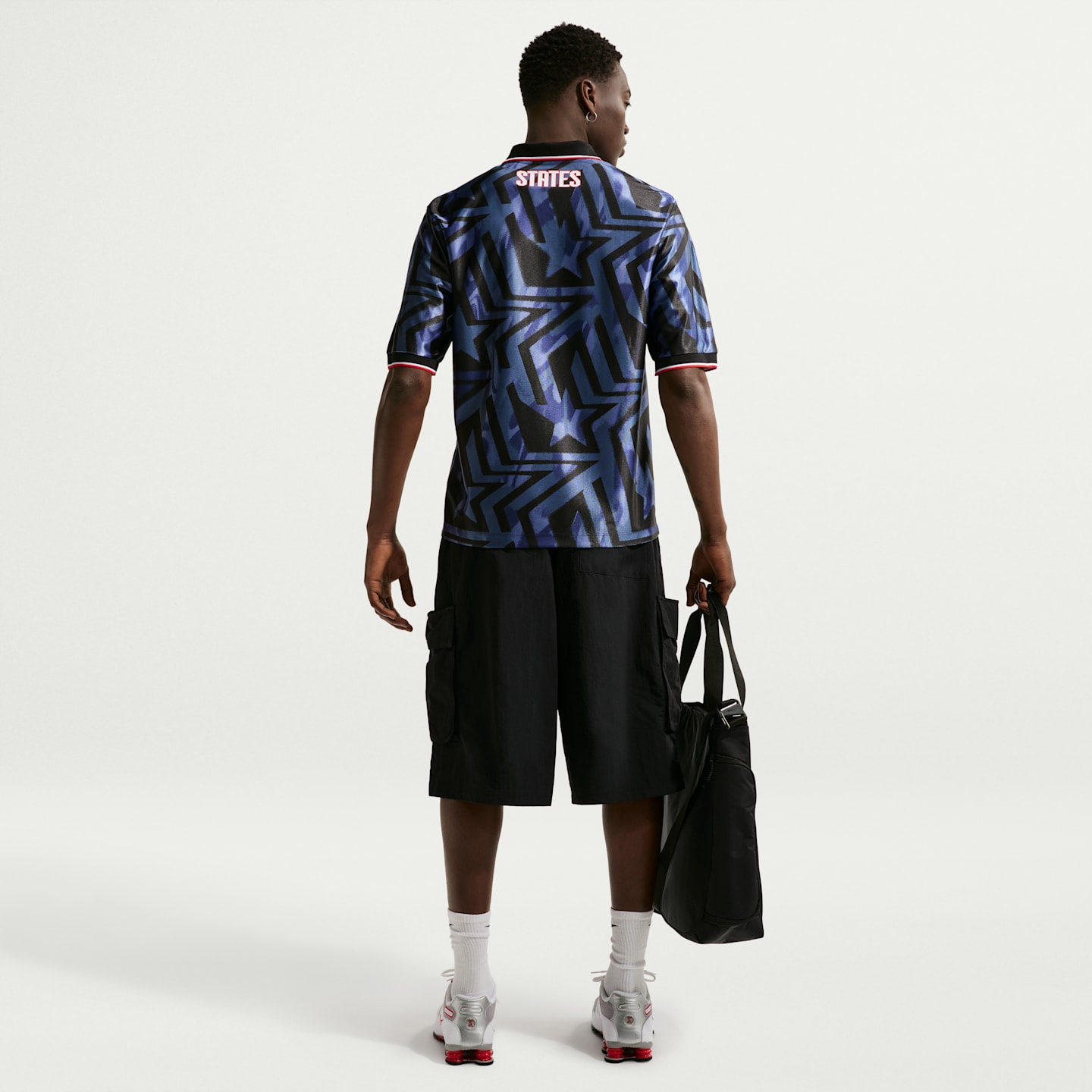 Мужской футбольный топ с короткими рукавами Nike Usmnt Energy Dri-FIT, цвет: Тёмно-синий / Красный — фото 5