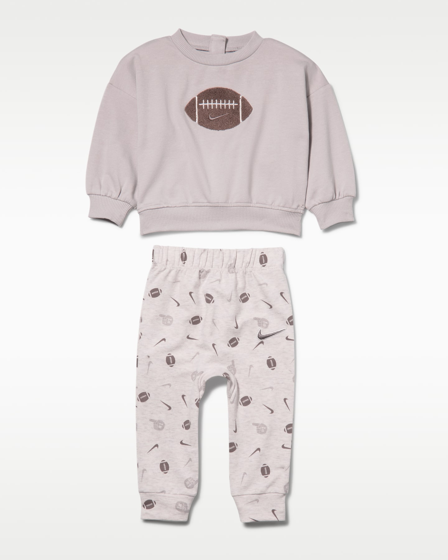 Детские комплекты Nike Ready, Set, Grow! Baby (0-9M) 2-Piece Set, цвет: Бледная слоновая кость — фото 4