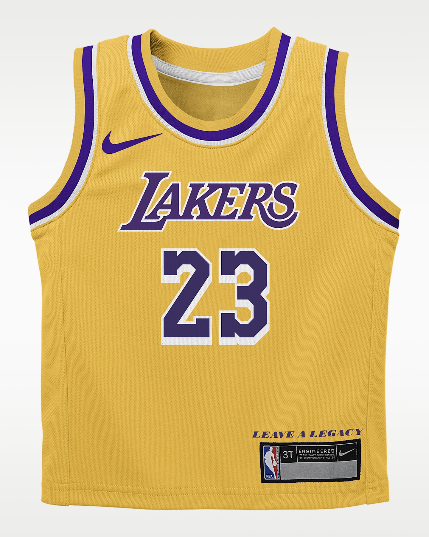 Детский топ Nike LeBron James Los Angeles Lakers Icon Edition NBA Replica Jersey, цвет: Amarillo — фото 3
