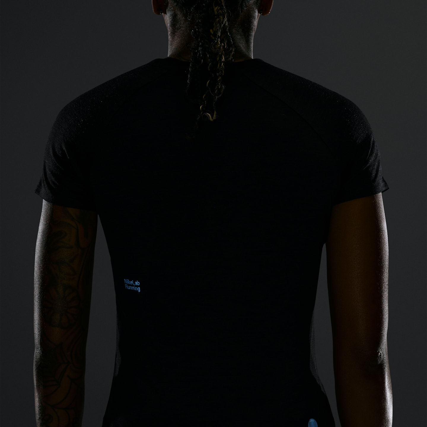 Женский топ NikeLab Running Wool-Blend Short-Sleeve Top, цвет: Чёрный — фото 6