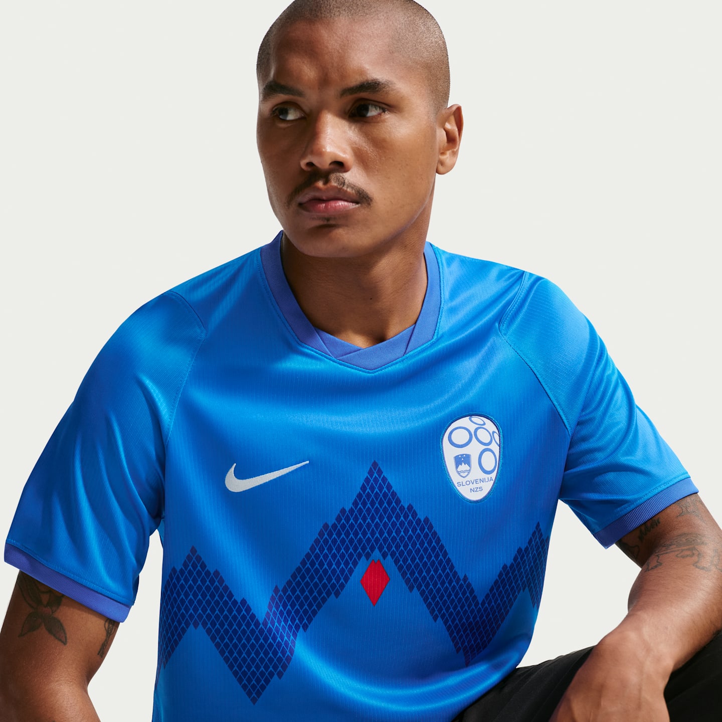 Мужской топ Nike Slovenia 2026 Stadium Away Dri-FIT Soccer Replica Jersey, цвет: Синий / Королевский синий — фото 3