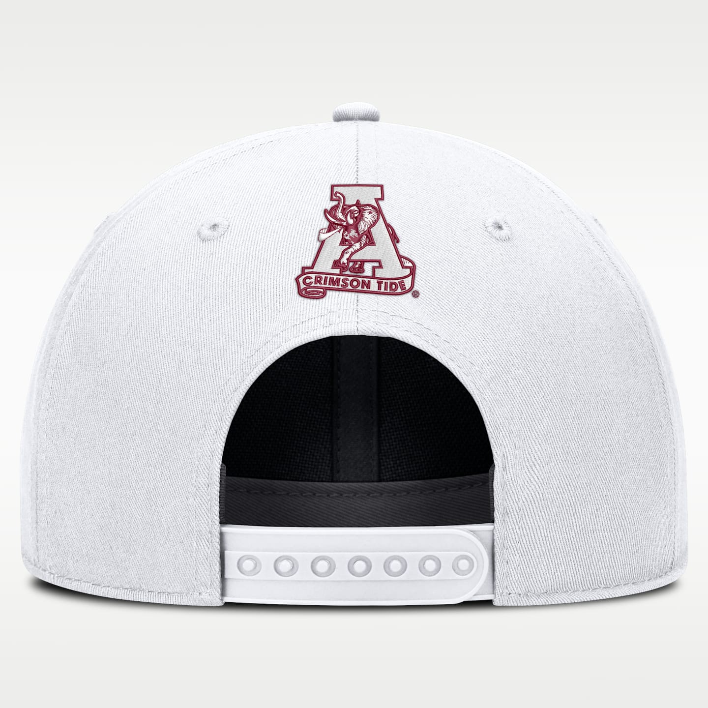Мужская регулируемая кепка Nike Alabama Legacy Letter & Location Rise Dri-FIT A-Frame, цвет: Белый / Малиновый — фото 2