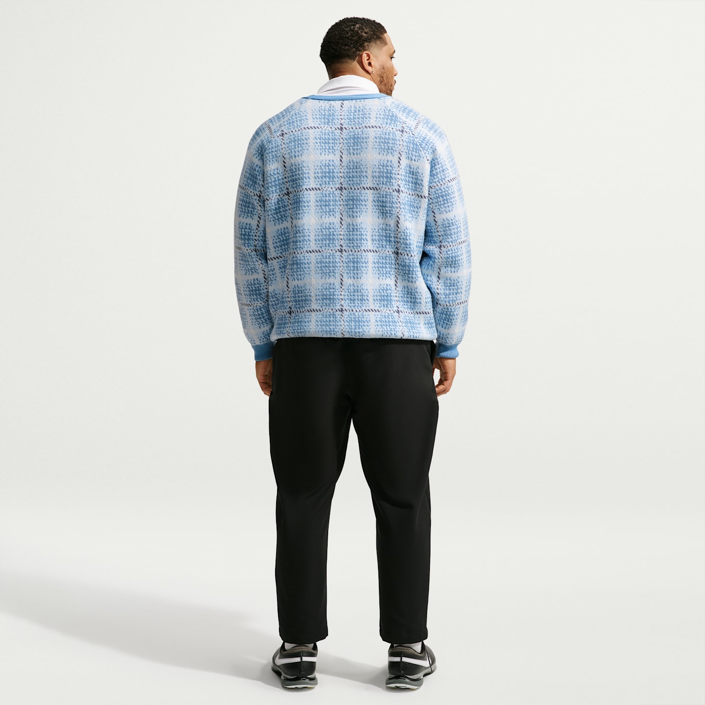 Кардиган для гольфа Nike Tartan свободного кроя, цвет: Синий — фото 10