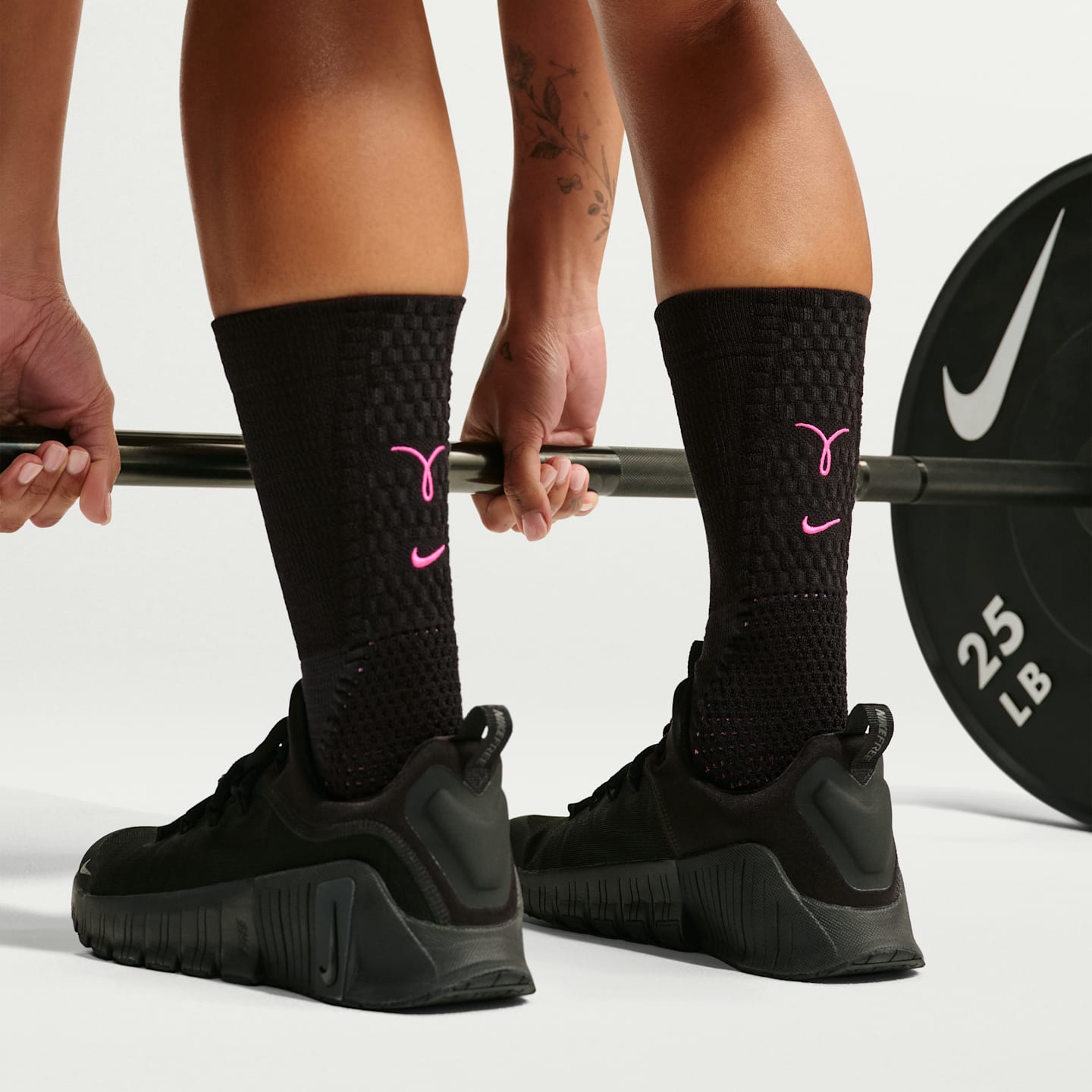 Носки Unicorn ADV для мужчин, средней высоты, с амортизацией — Nike, цвет: Чёрный / Розовый — фото 4