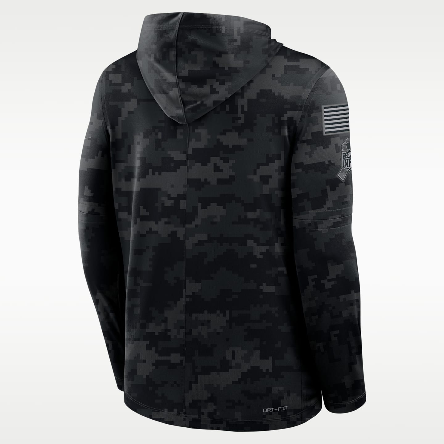 Мужской лонгслив с капюшоном Nike Tampa Bay Buccaneers Salute to Service Sideline Dri-FIT, цвет: Чёрный — фото 2